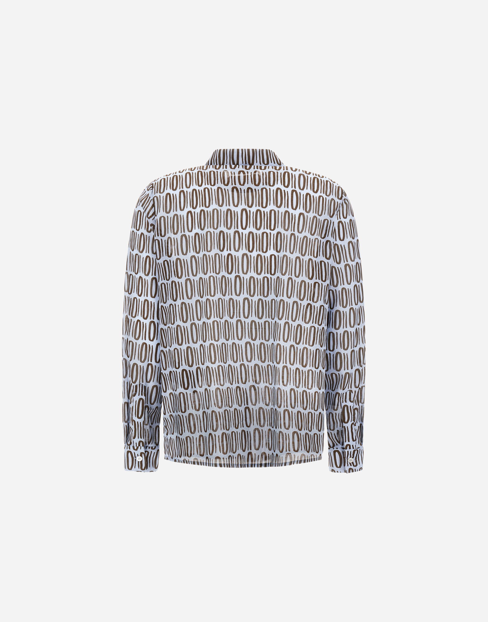 Herno Resort Shirt In Light Cotton Rectangular Print
