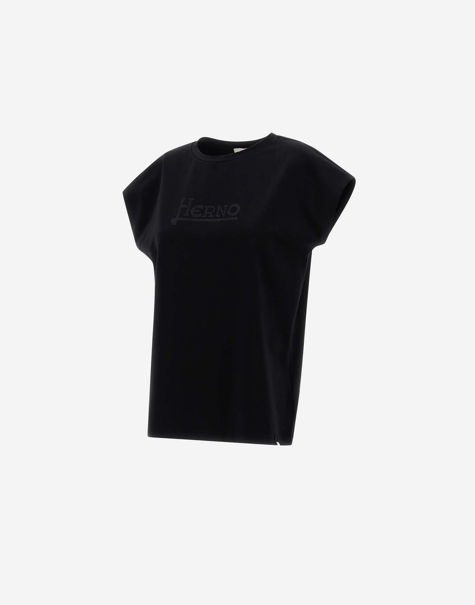 Herno T-shirt In Interlock Jersey In Black
