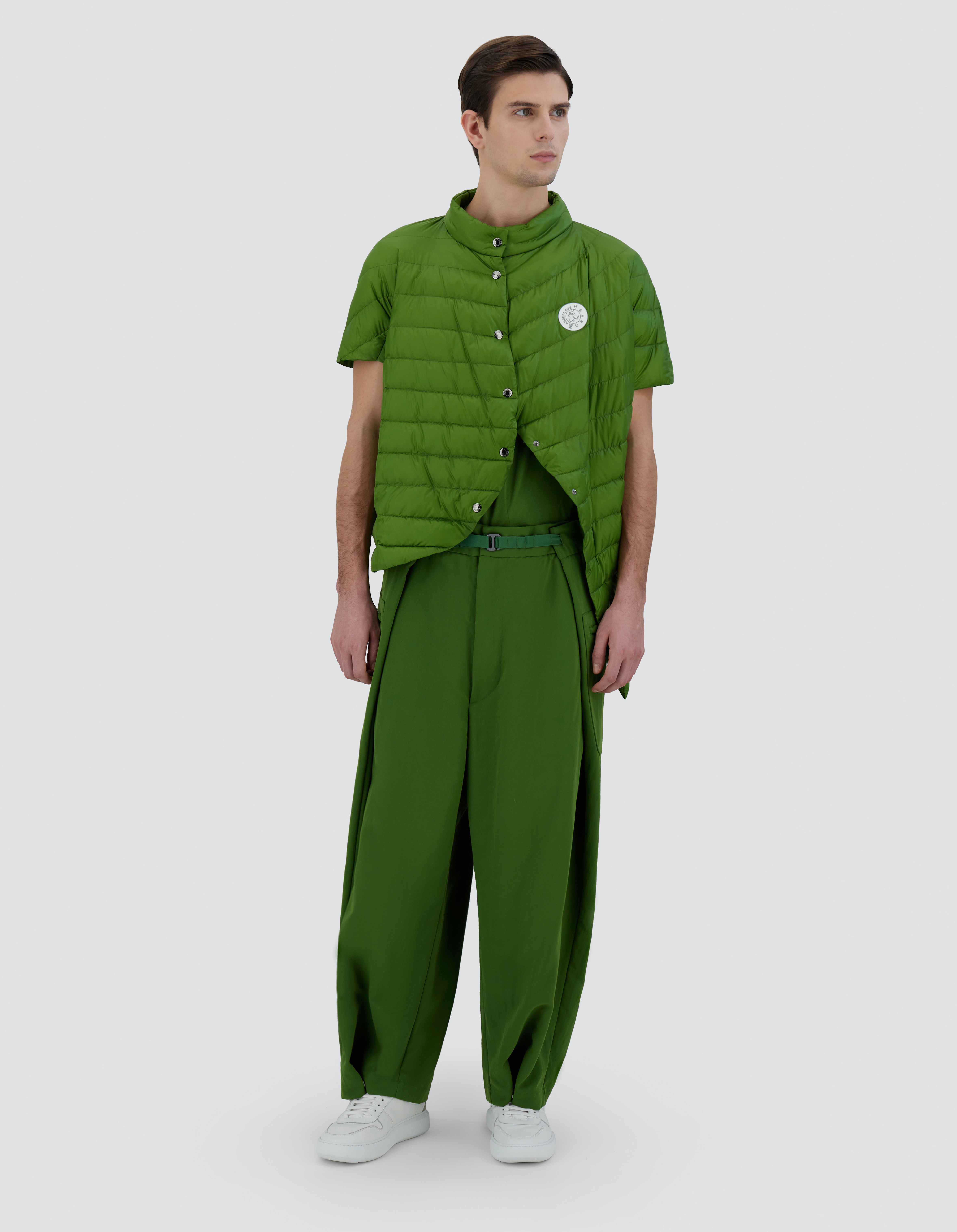 Herno Globe Cape In Fast5degradable In Garden Green