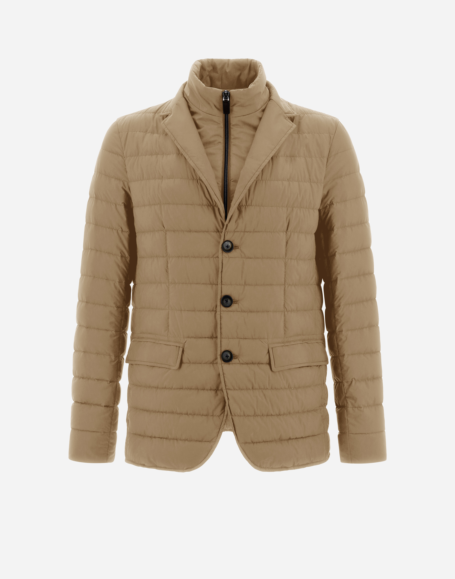 Herno Ecoage Blazer With Bib In Sand