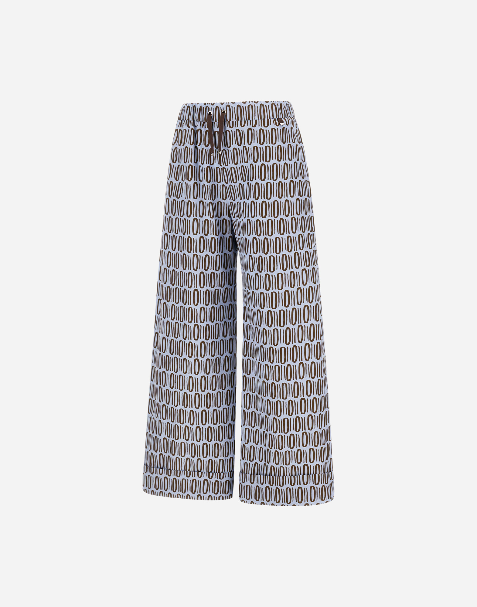 Herno Resort Trousers In Cotton Rectangular Print