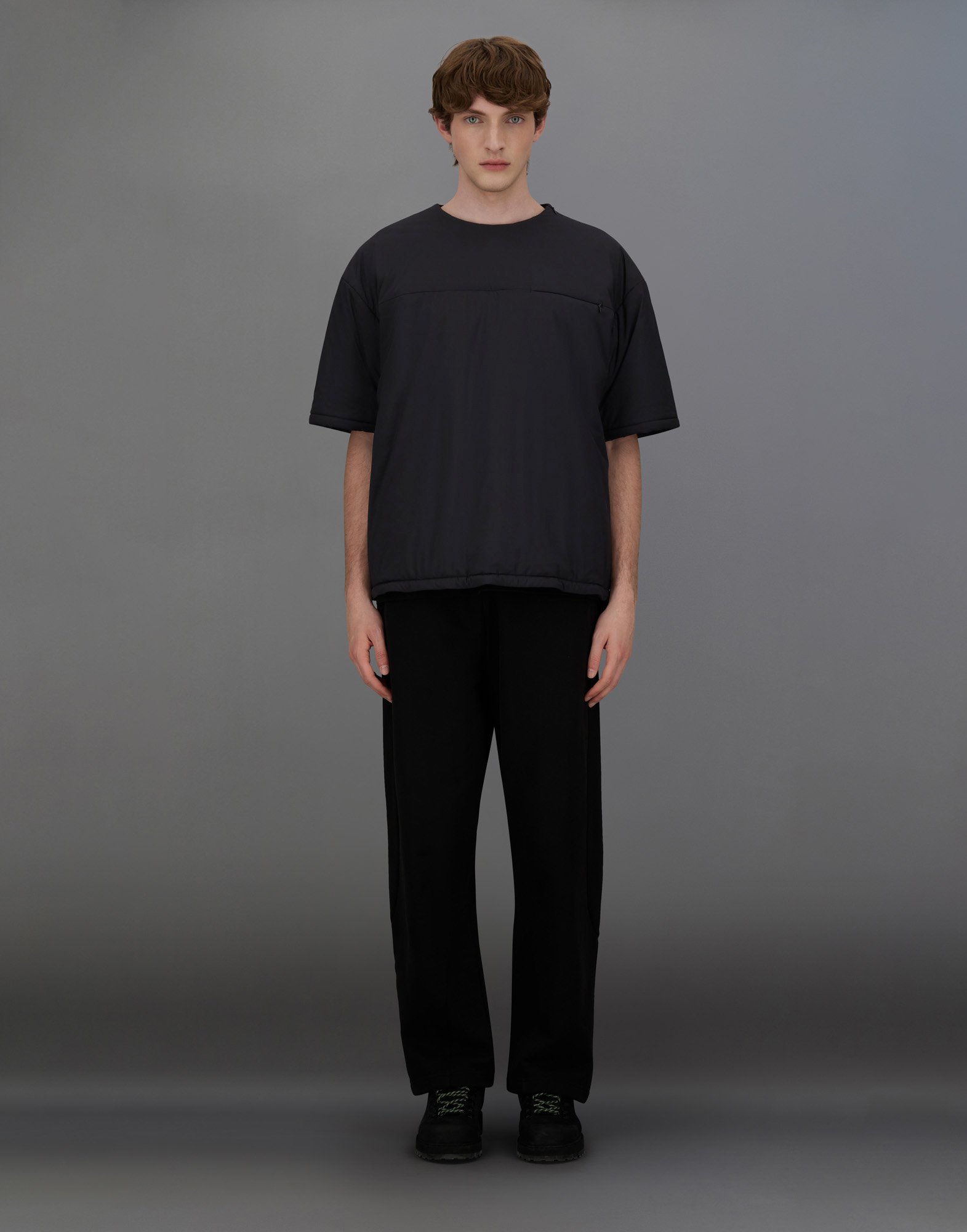 Herno Laminar T-shirt In Extra Light Stretch Padded In Black