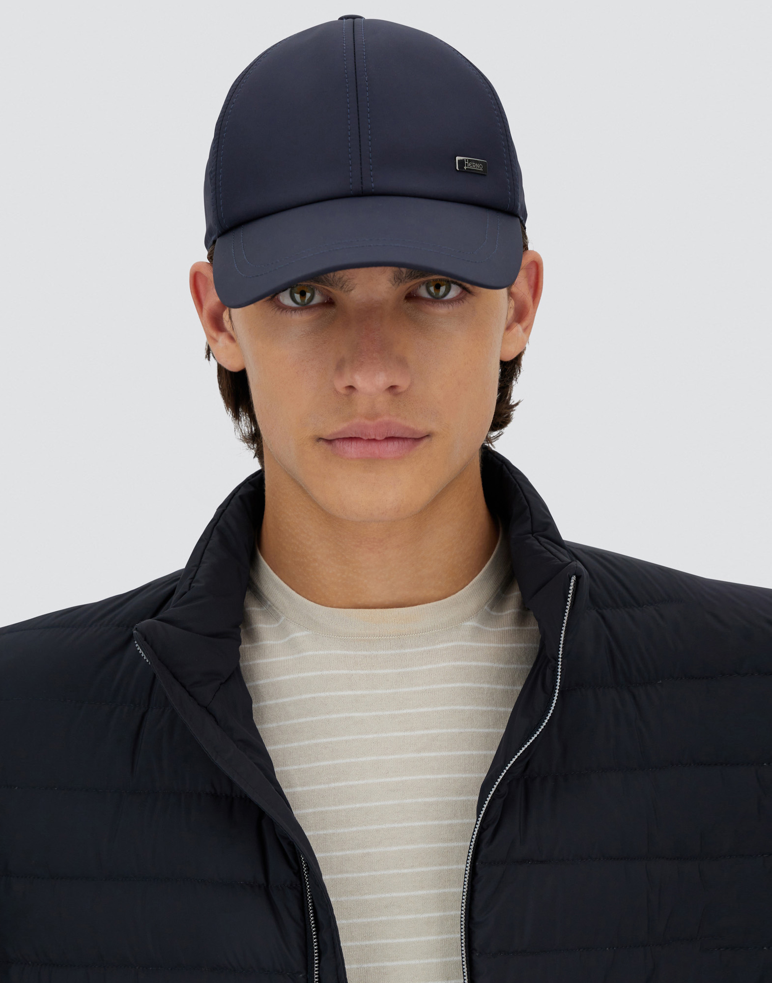Herno Bomber Ecoage Bomber Jacket In Blu Navy