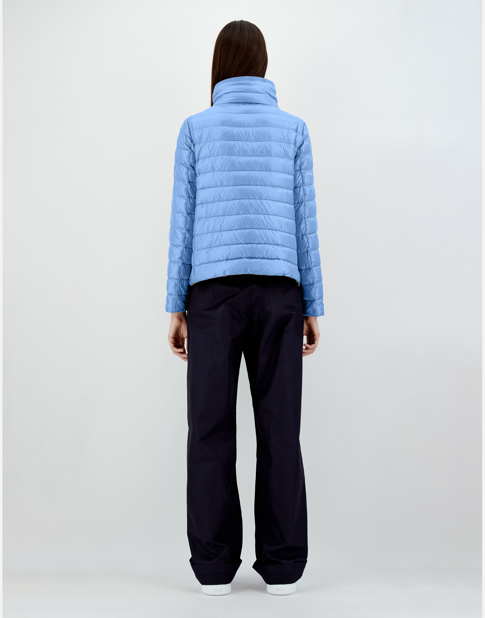 Herno Reversible Nylon Ultralight Cape In Slate