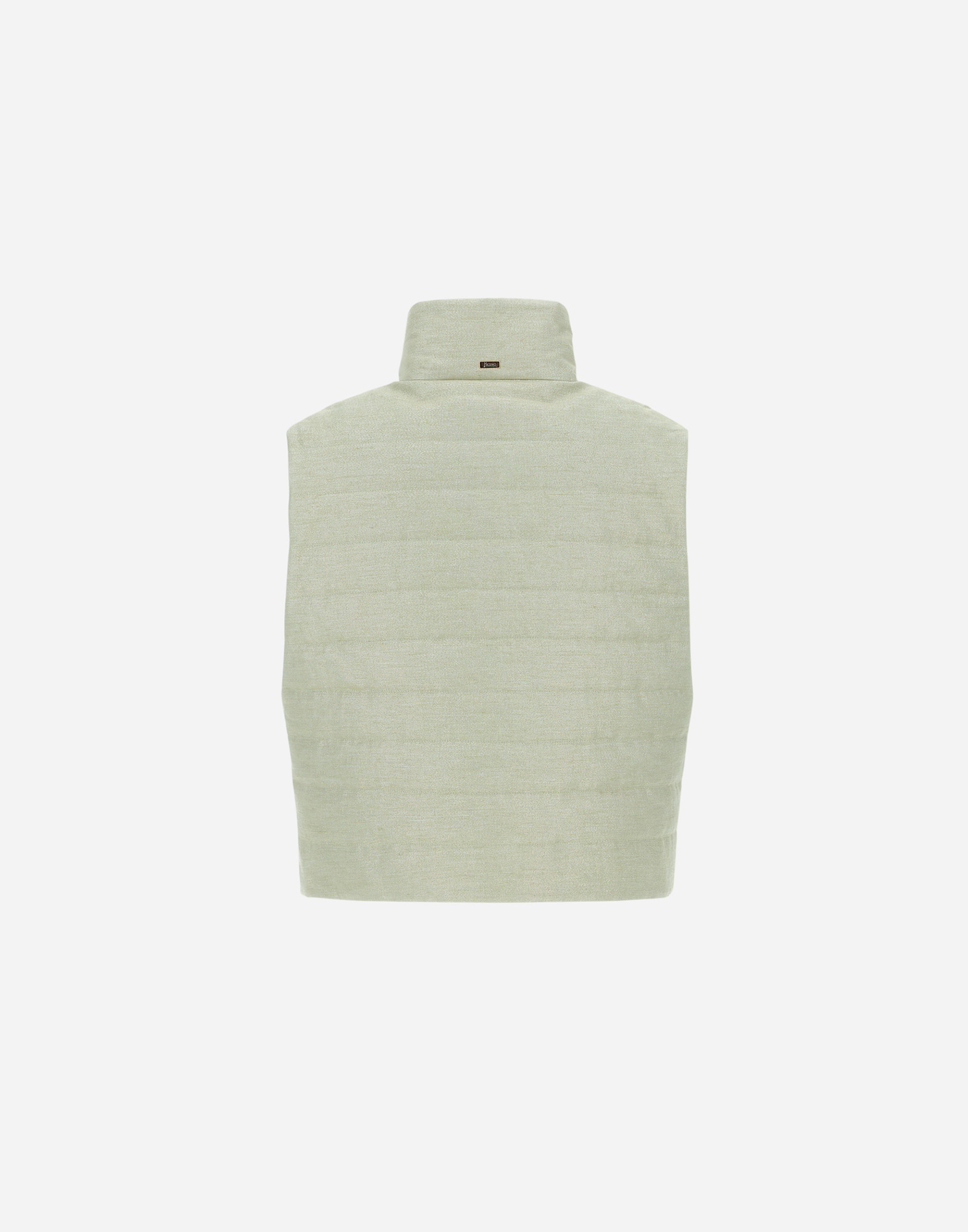 Herno Bright Linen Vest In Light Green