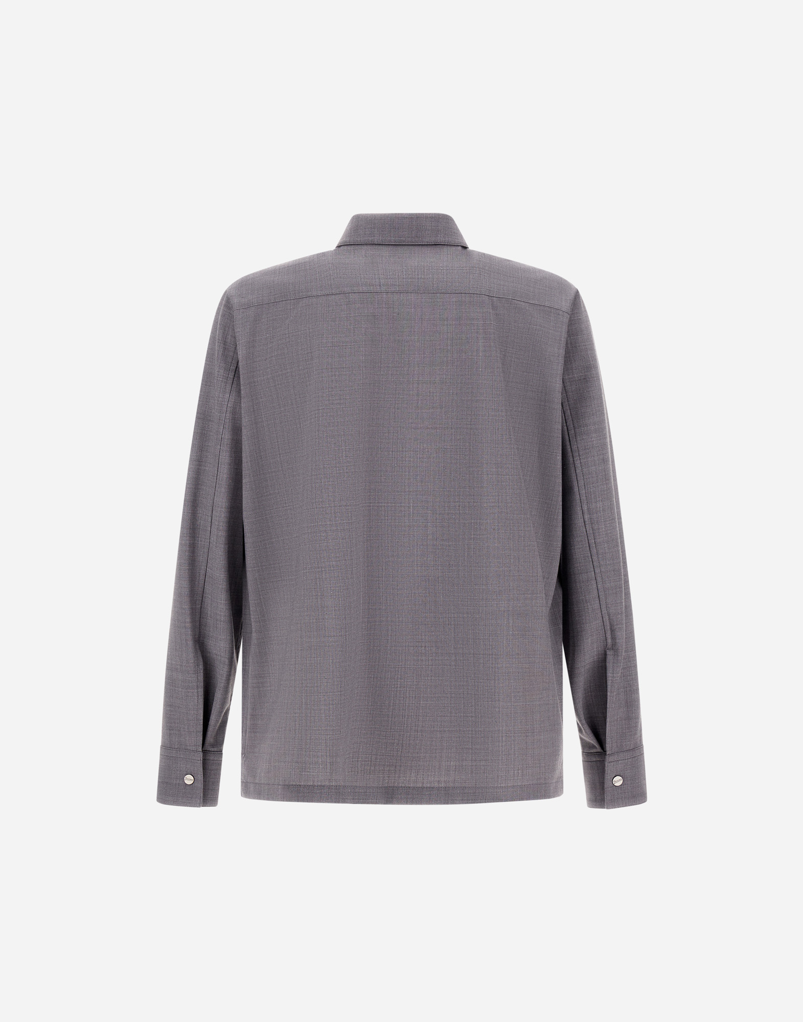 Herno Light Wool Blend Shacket In Grey