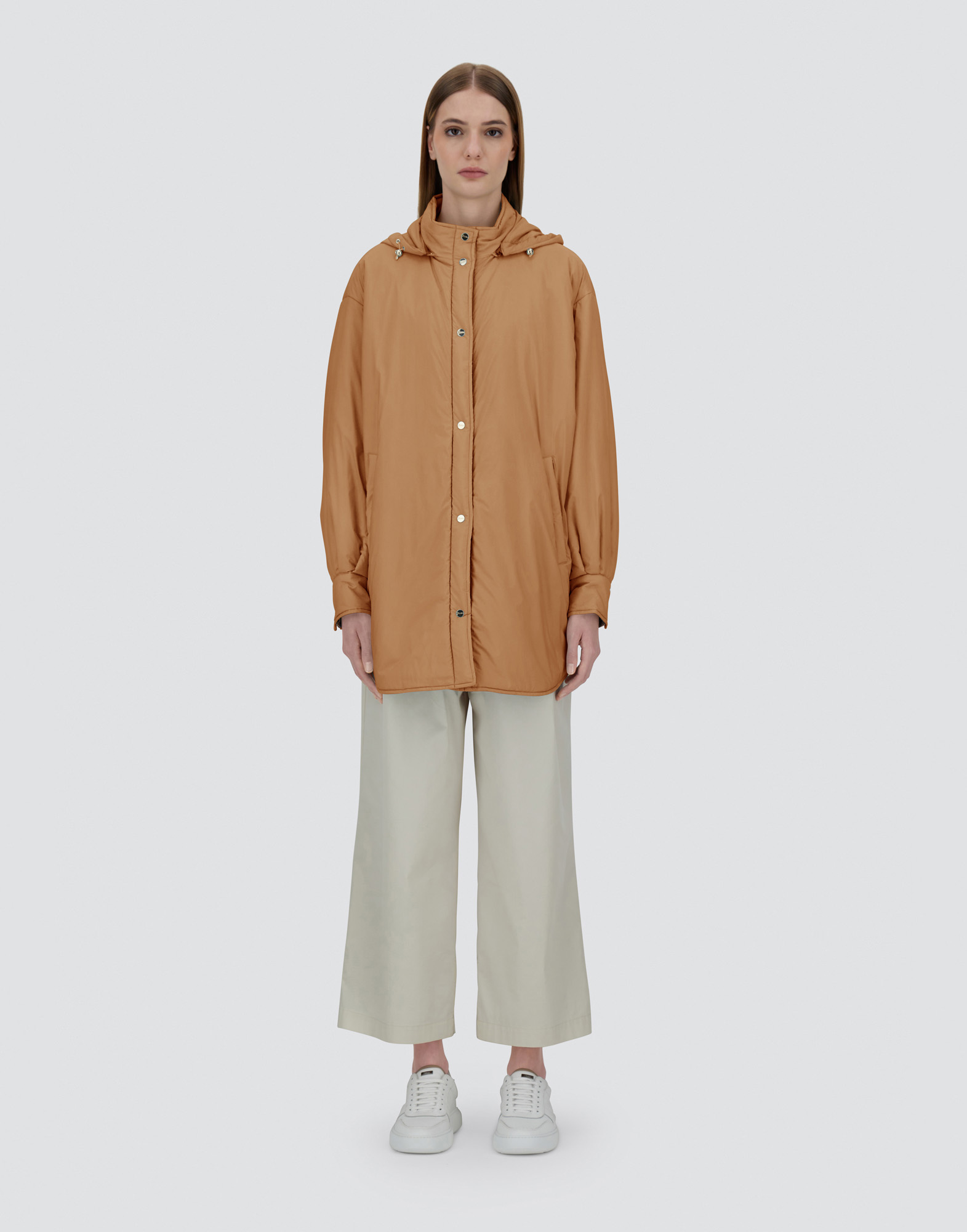 Herno Parka In Ecoage And Monogram In Camel