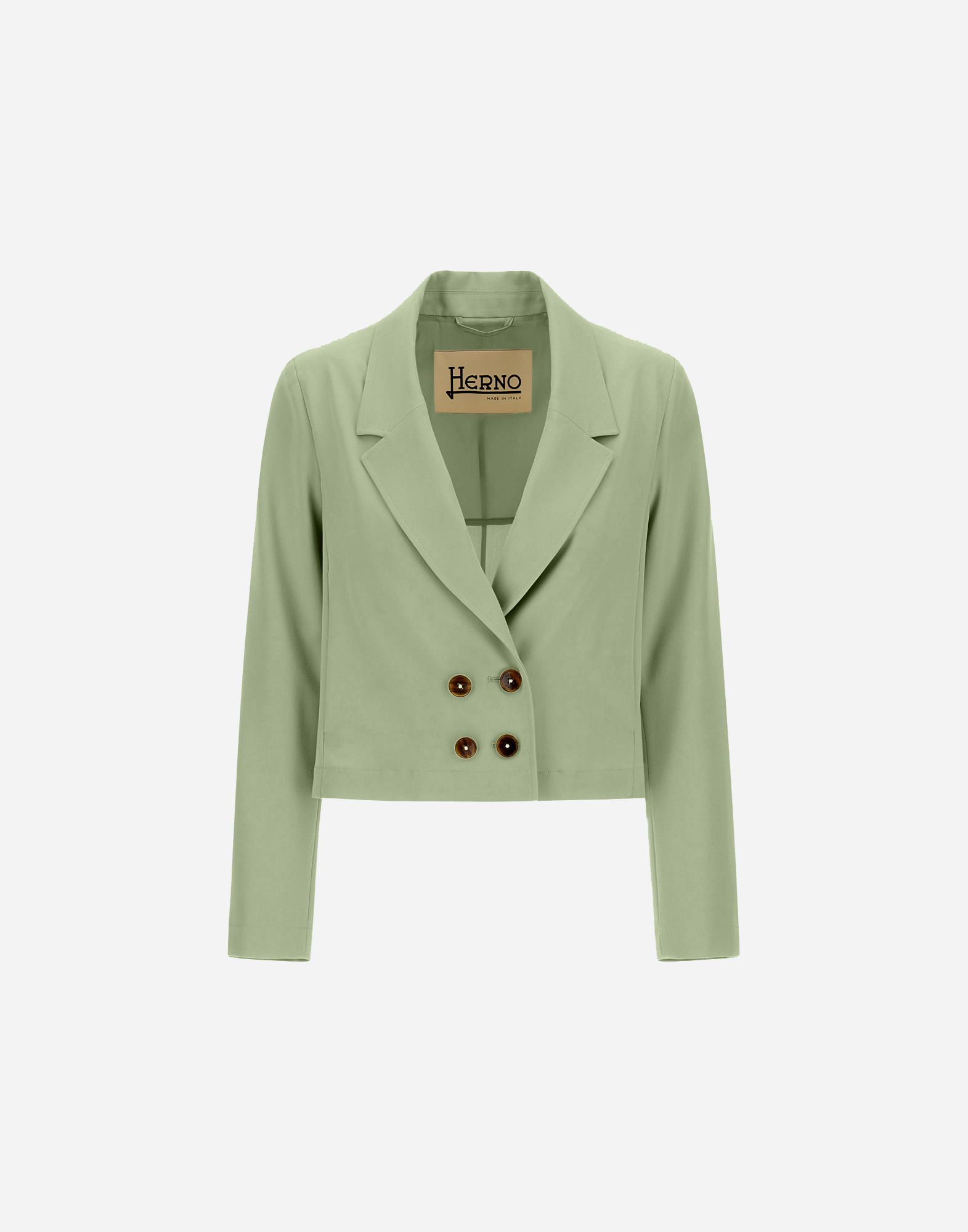 Herno Viscose-effect Blazer In Light Green