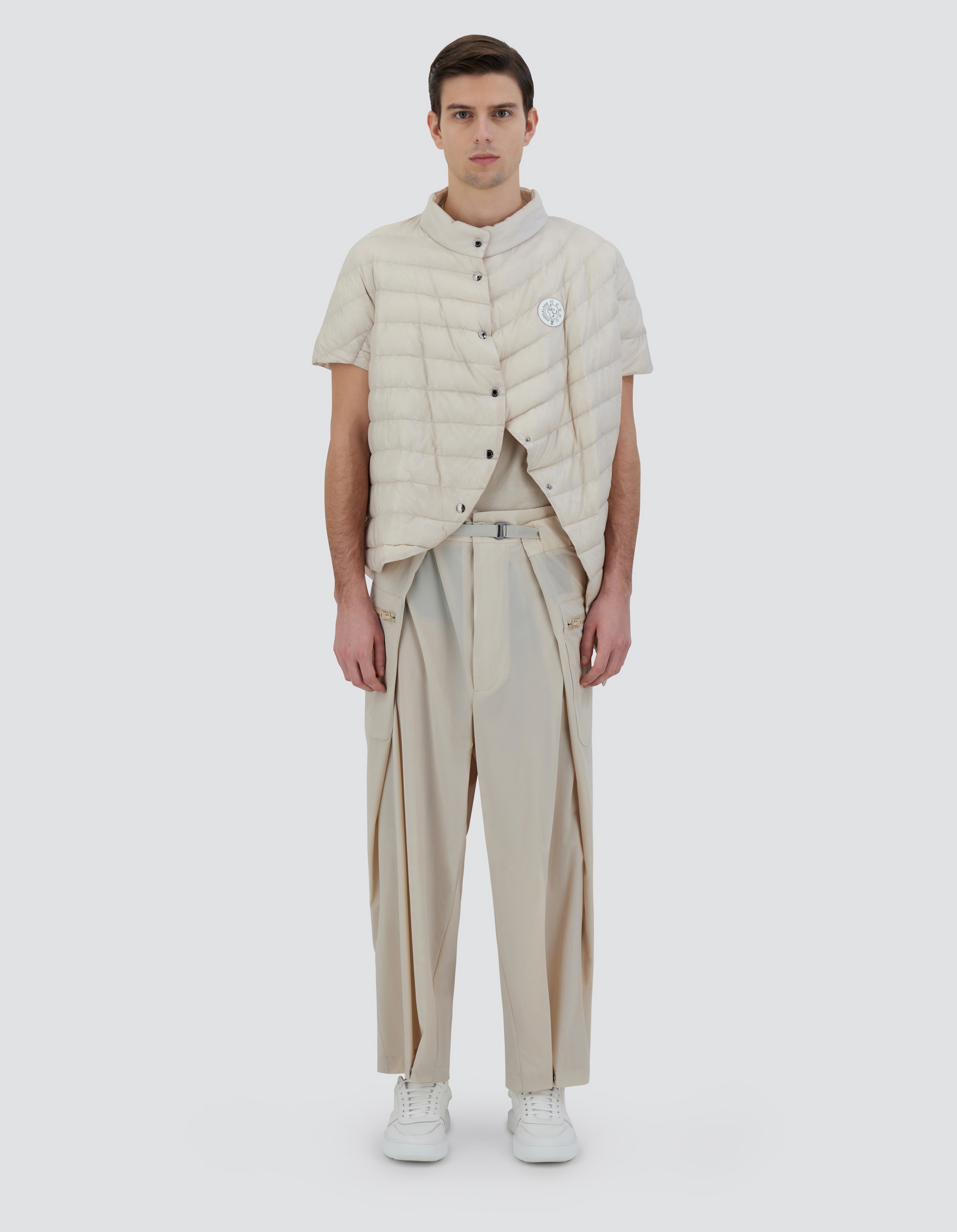 Herno Globe Cape In Fast5degradable In Light Beige