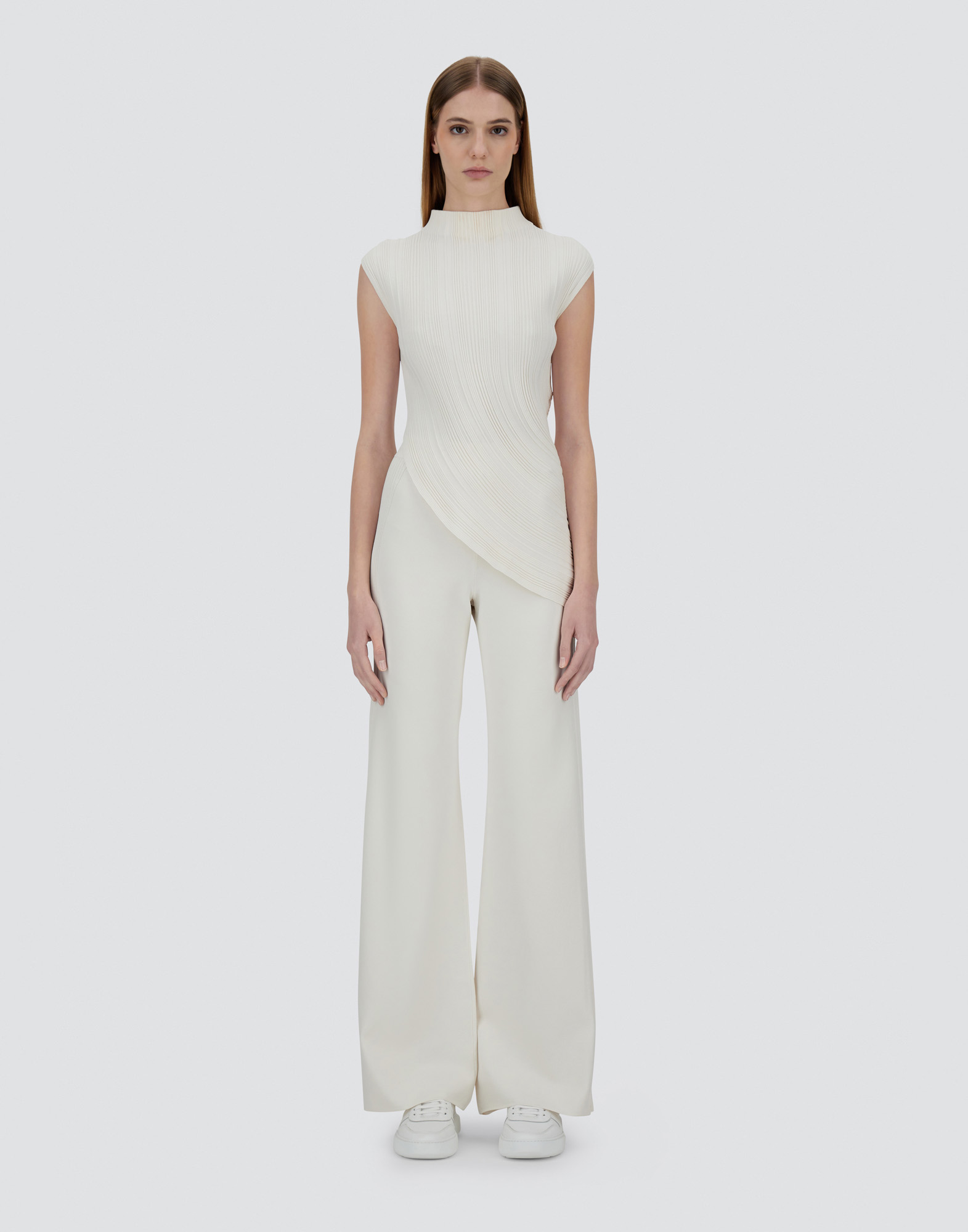 Herno Tank Top In Matt Viscose In Cream