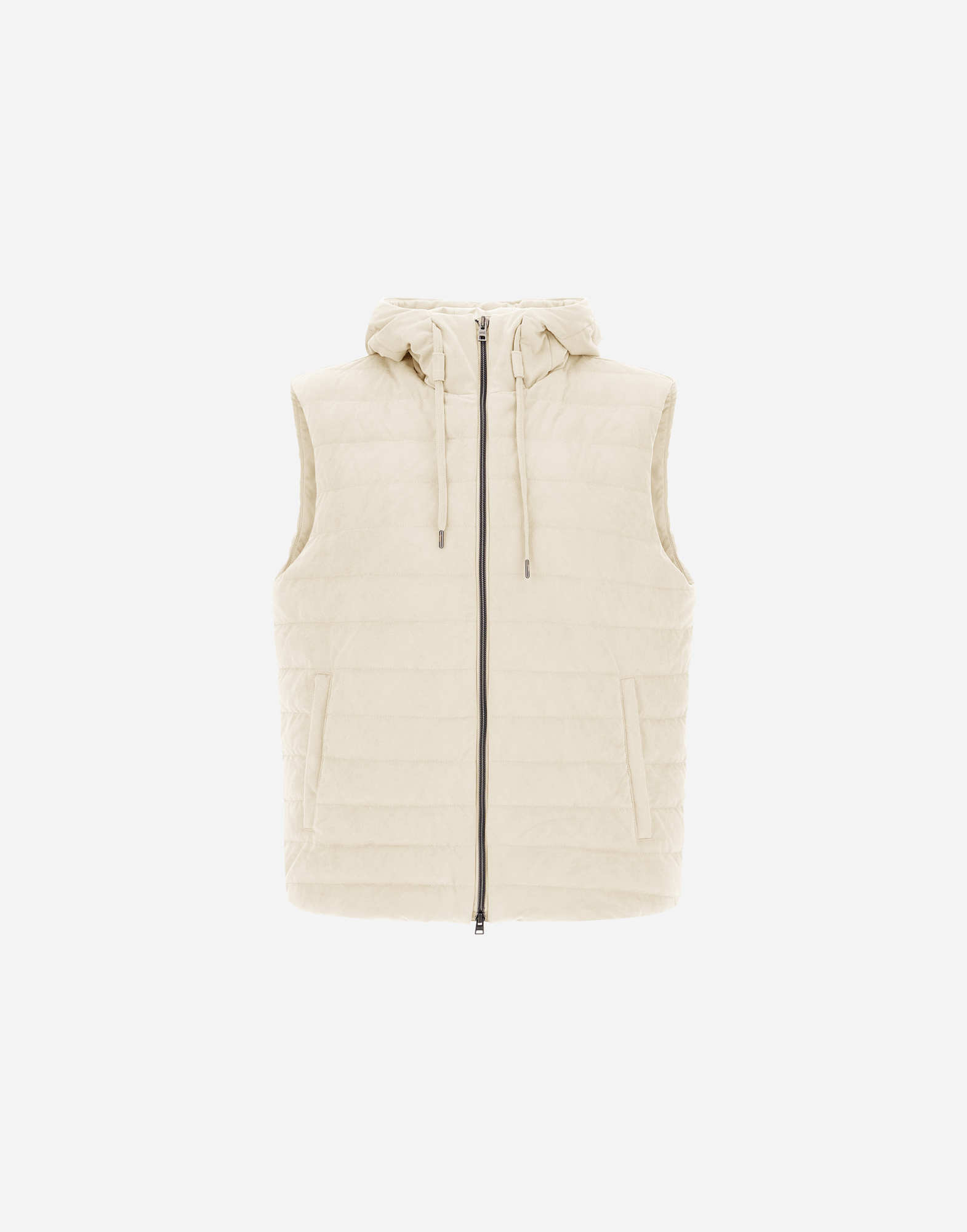 Herno Suede Effect Vest In Chantilly