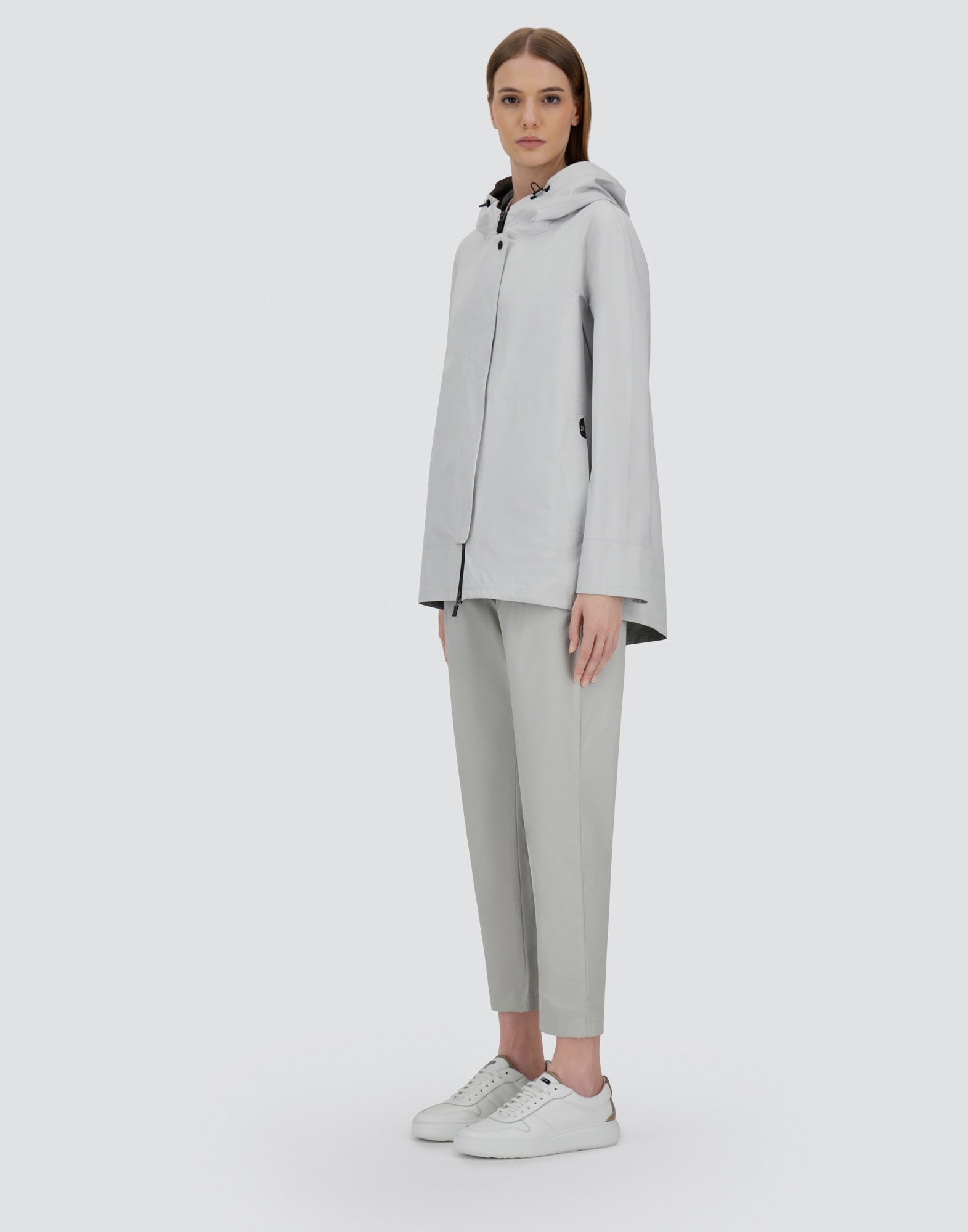 Herno A-shape Jacket In Gore-tex Paclite® In Ice