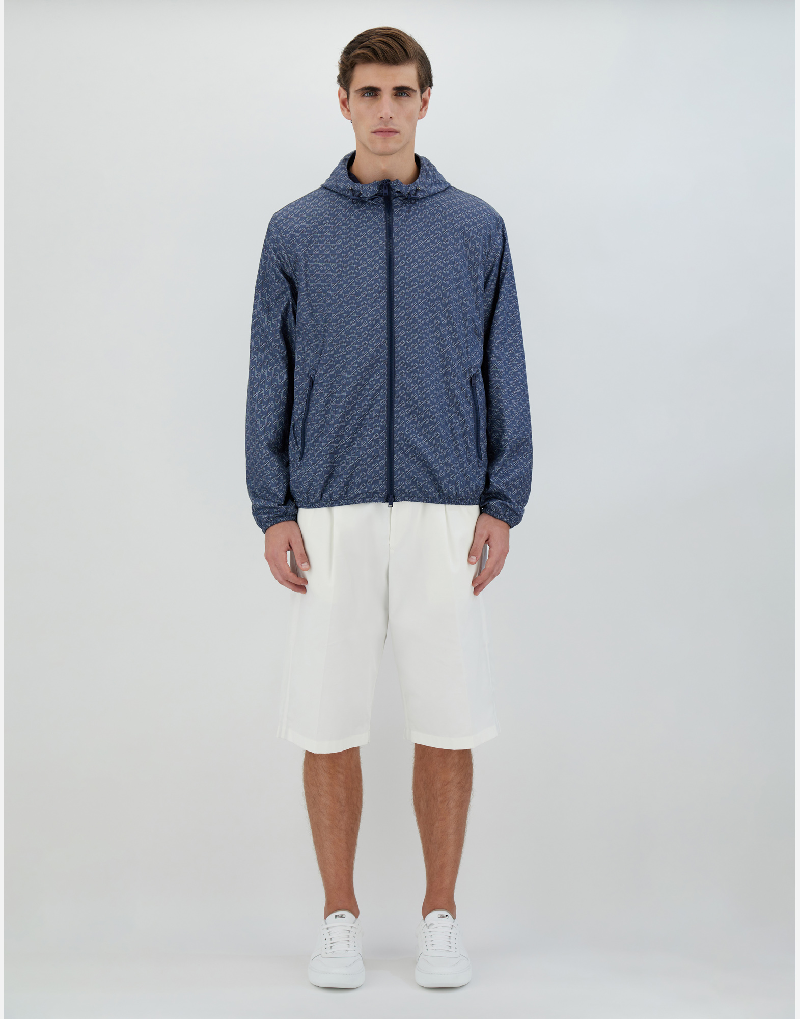 Herno Printex H Bomber Jacket In Blue