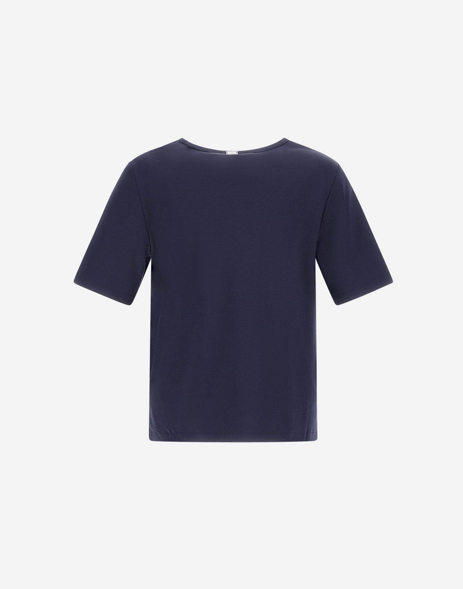 Herno T-shirt In Ever Cotton Interlock And Monogram Lurex In Blue