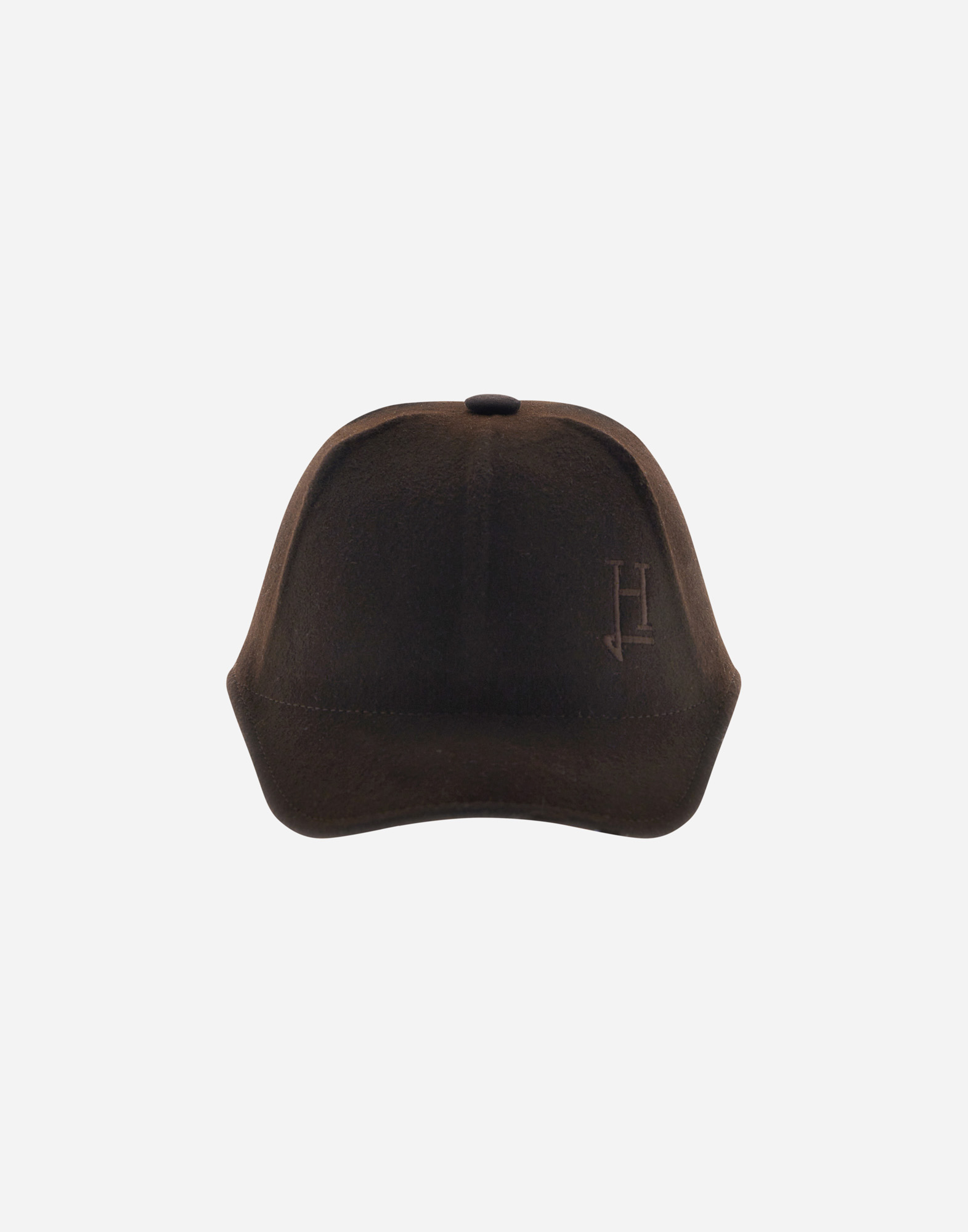 Herno Casual Wool Baseball Cap In Dark Chocolate