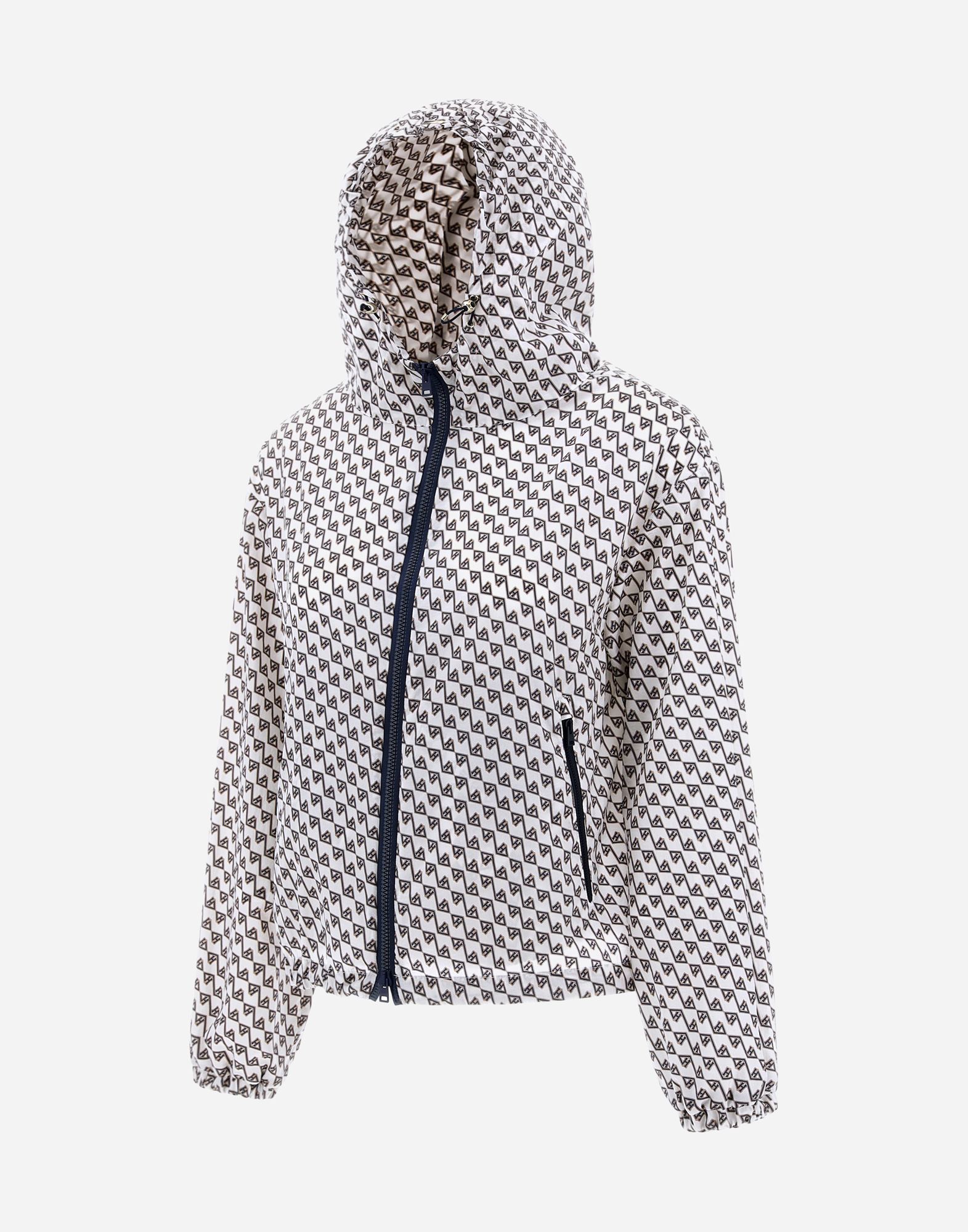 Herno Printex H Bomber Jacket In White/blue