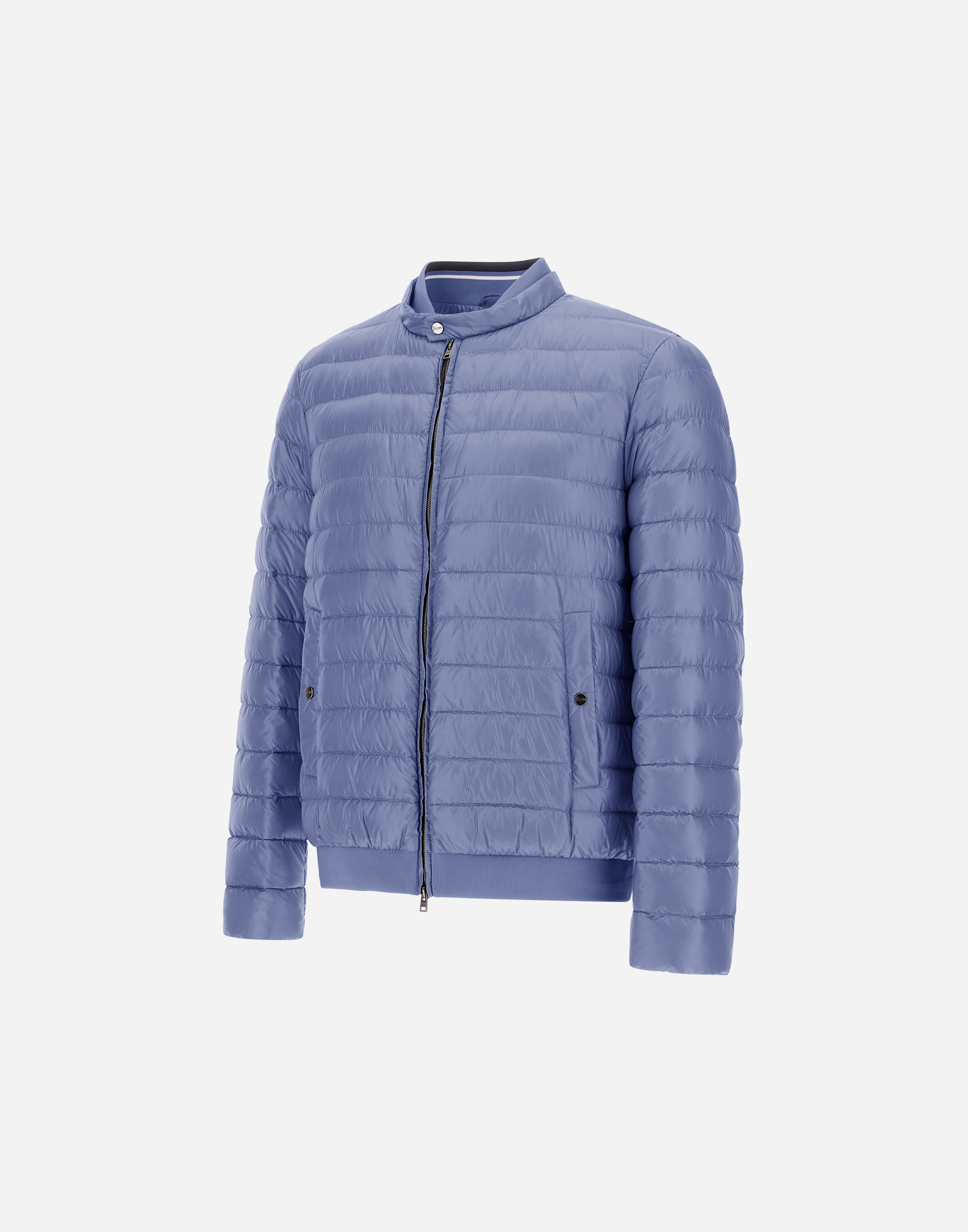 Herno Bomber Jacket In Nylon Ultralight In Light Blue