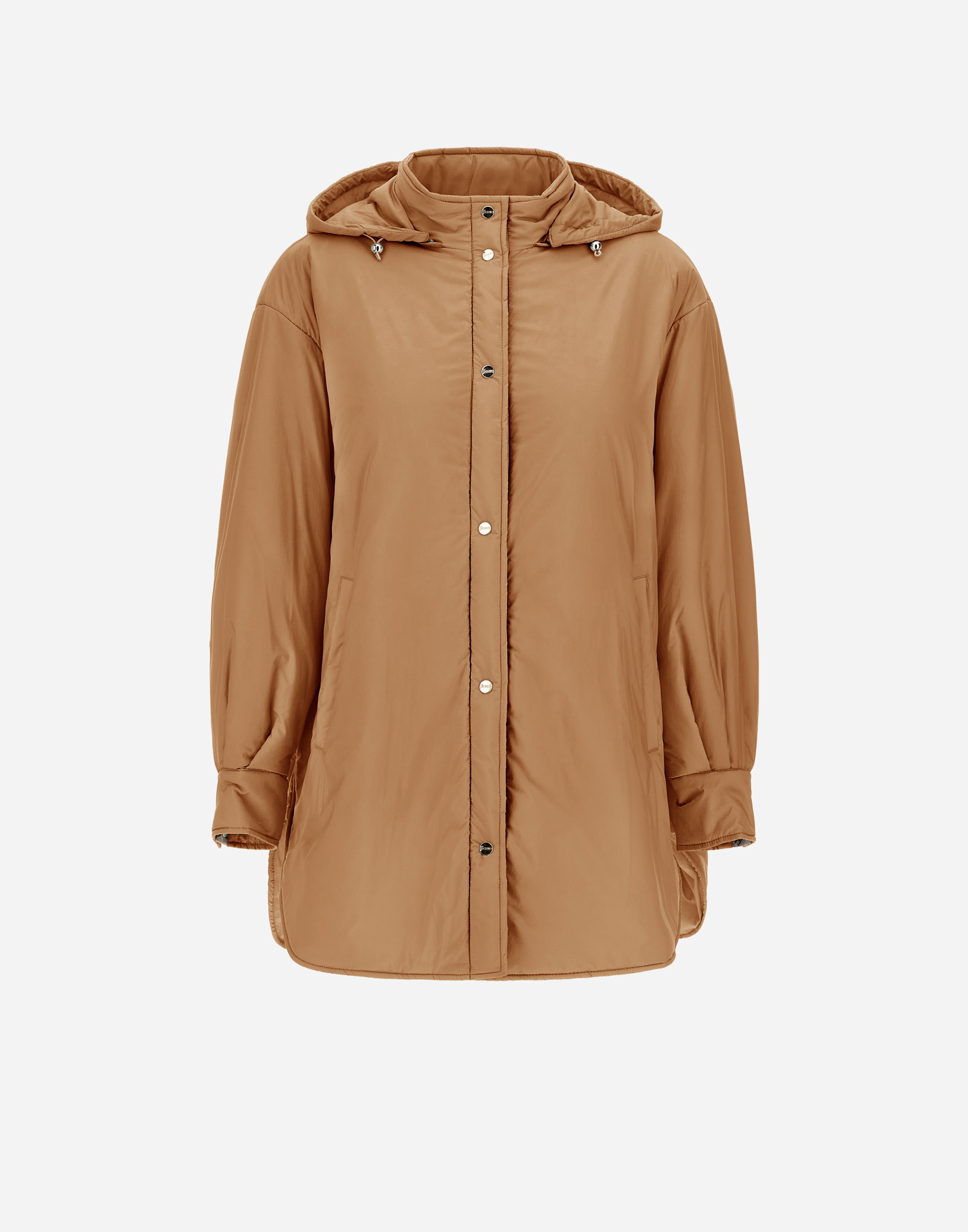 Herno Parka In Ecoage And Monogram In Camel