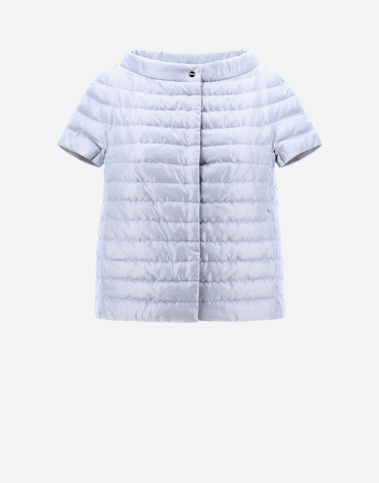 Herno Metallic Effect Cape In Pearl
