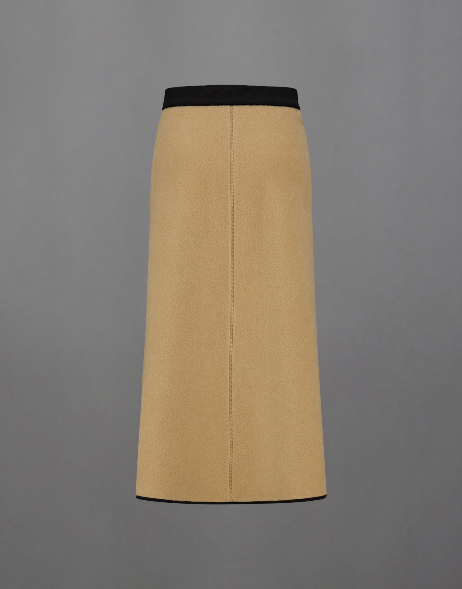 Herno Laminar Polar Fleece And Extra Light Stretch Padded Skirt In Brown