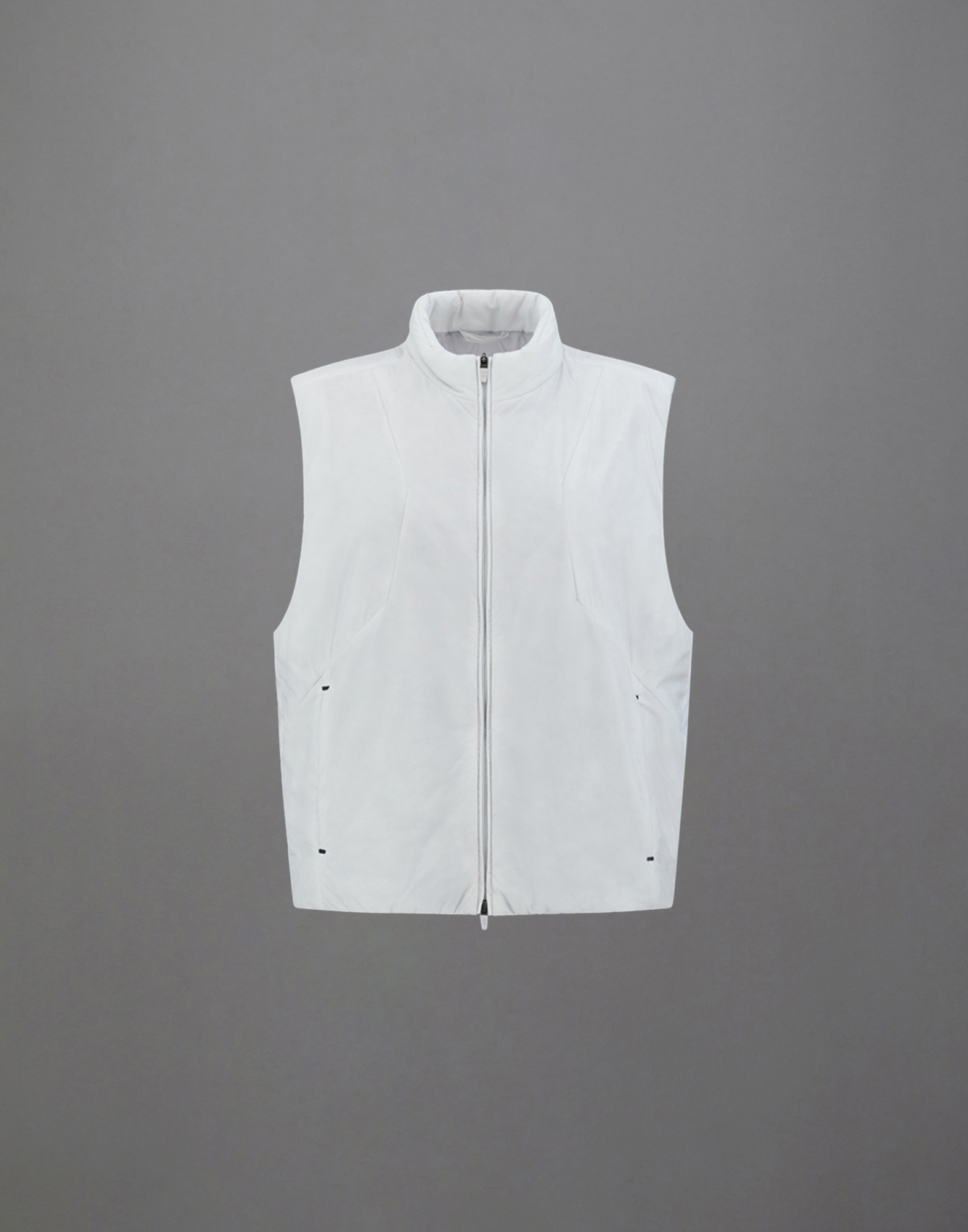 Herno Sleeveless Laminar Jacket In Translucent Ripstop In Ice