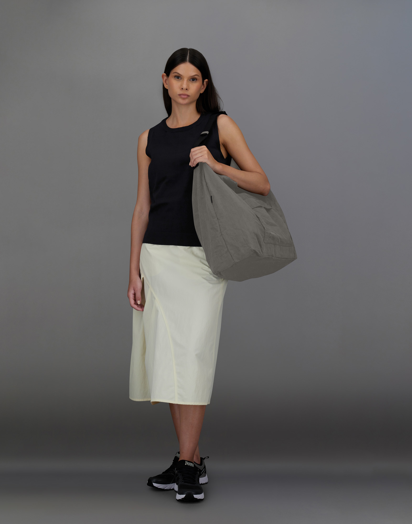 Herno Laminar Bag In Tech-crinkle In Grey