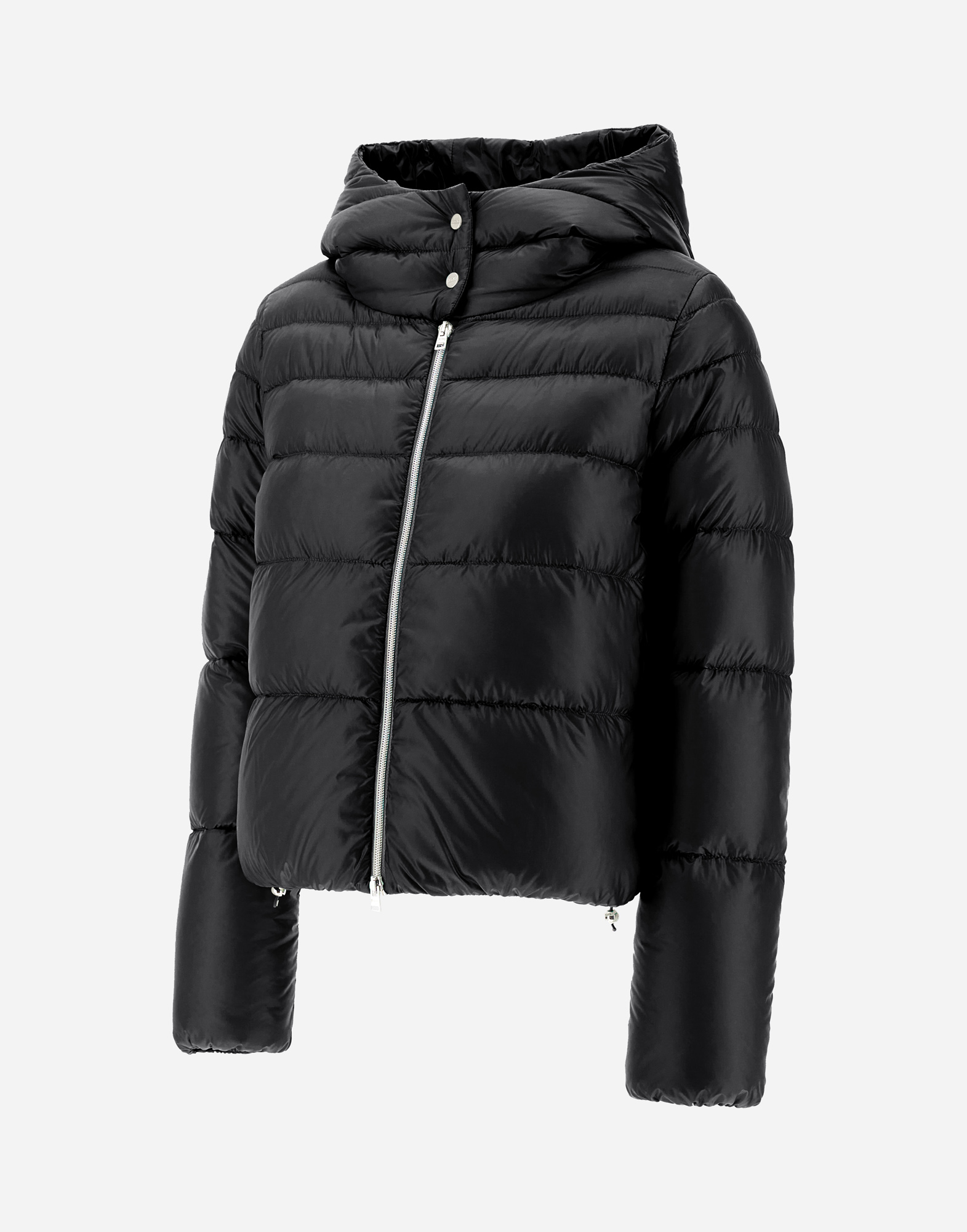Herno Black Hooded Down Jacket In Nylon Woman In Black