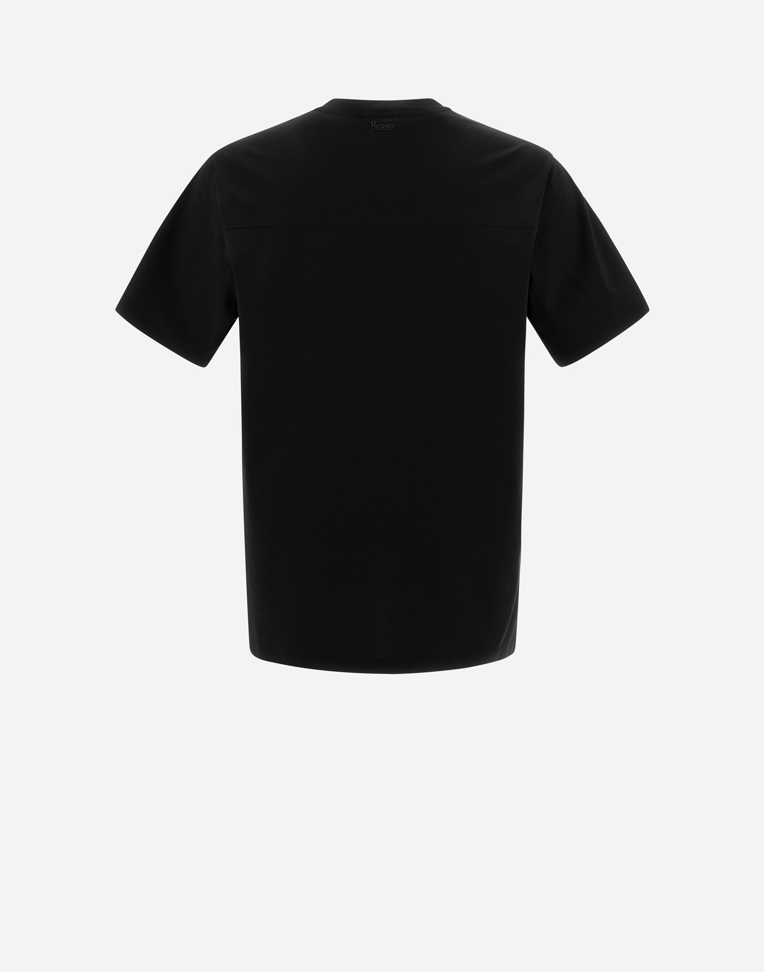 Shop Herno T-shirt In Superfine Cotton Stretch In Black