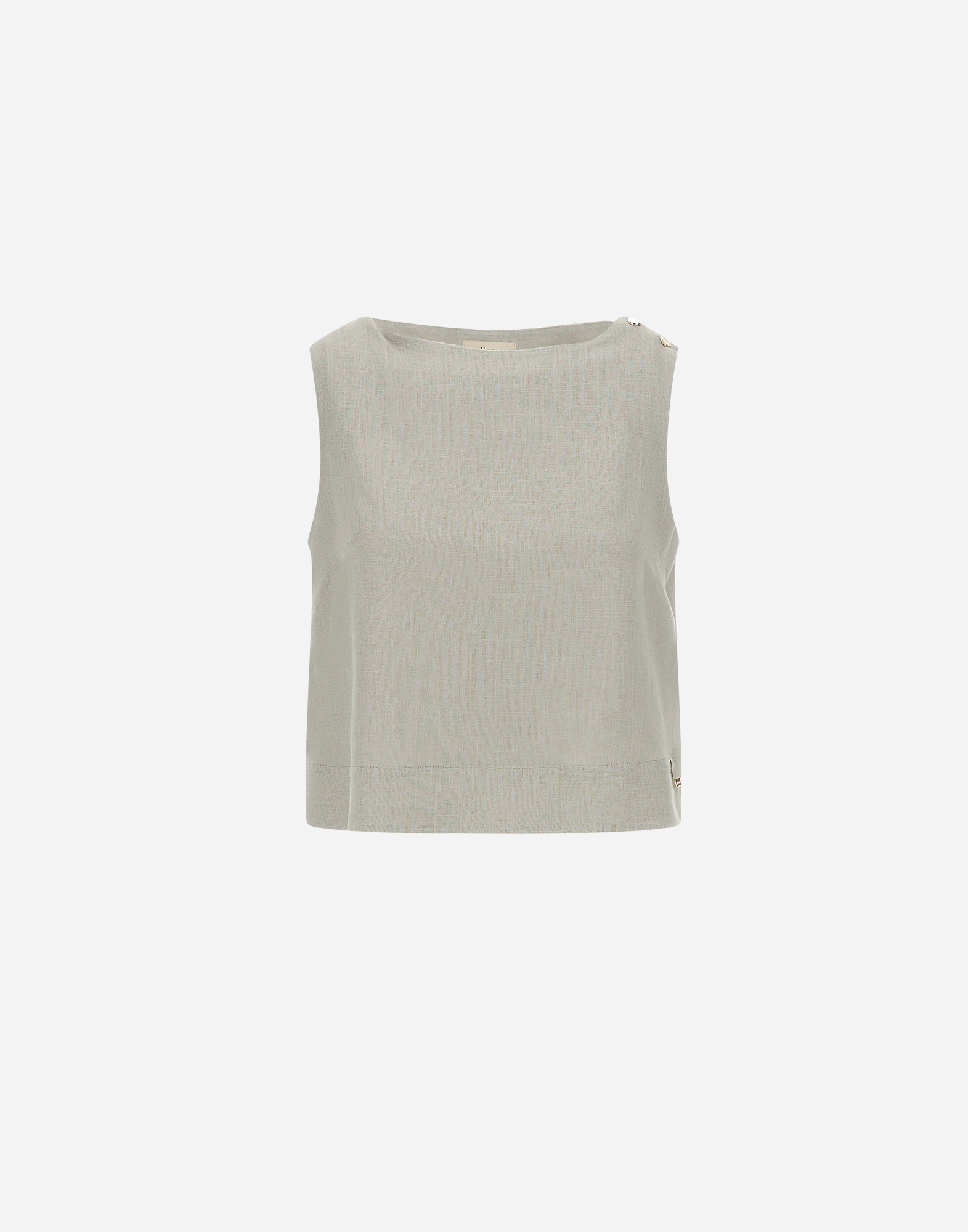 Herno Linen-blend Top In Chantilly
