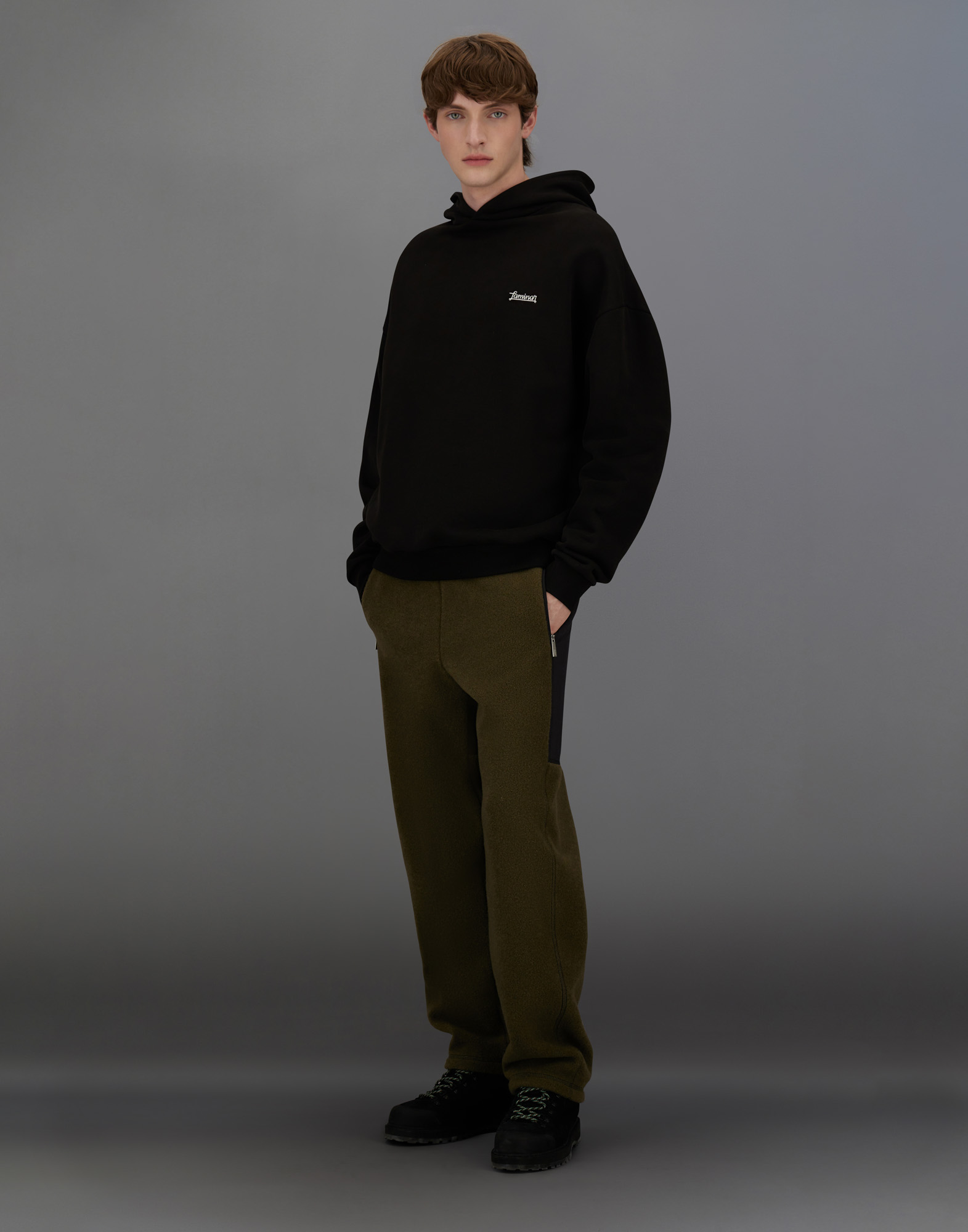 Herno Laminar Trousers In Polar Fleece And Extra Light Stretch Padded In Green