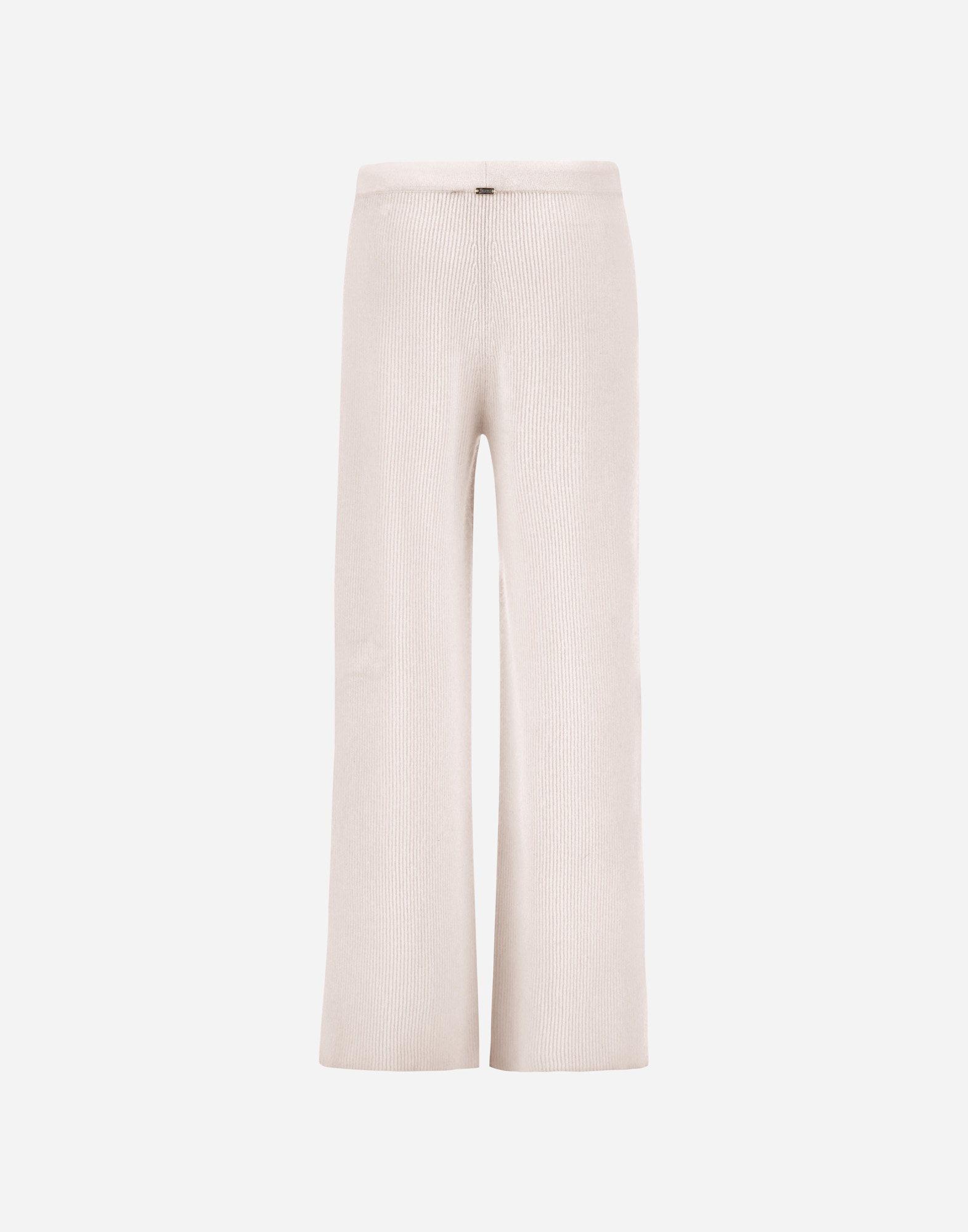 Herno Trousers In Ribbed Wool Cashmere In Chantilly