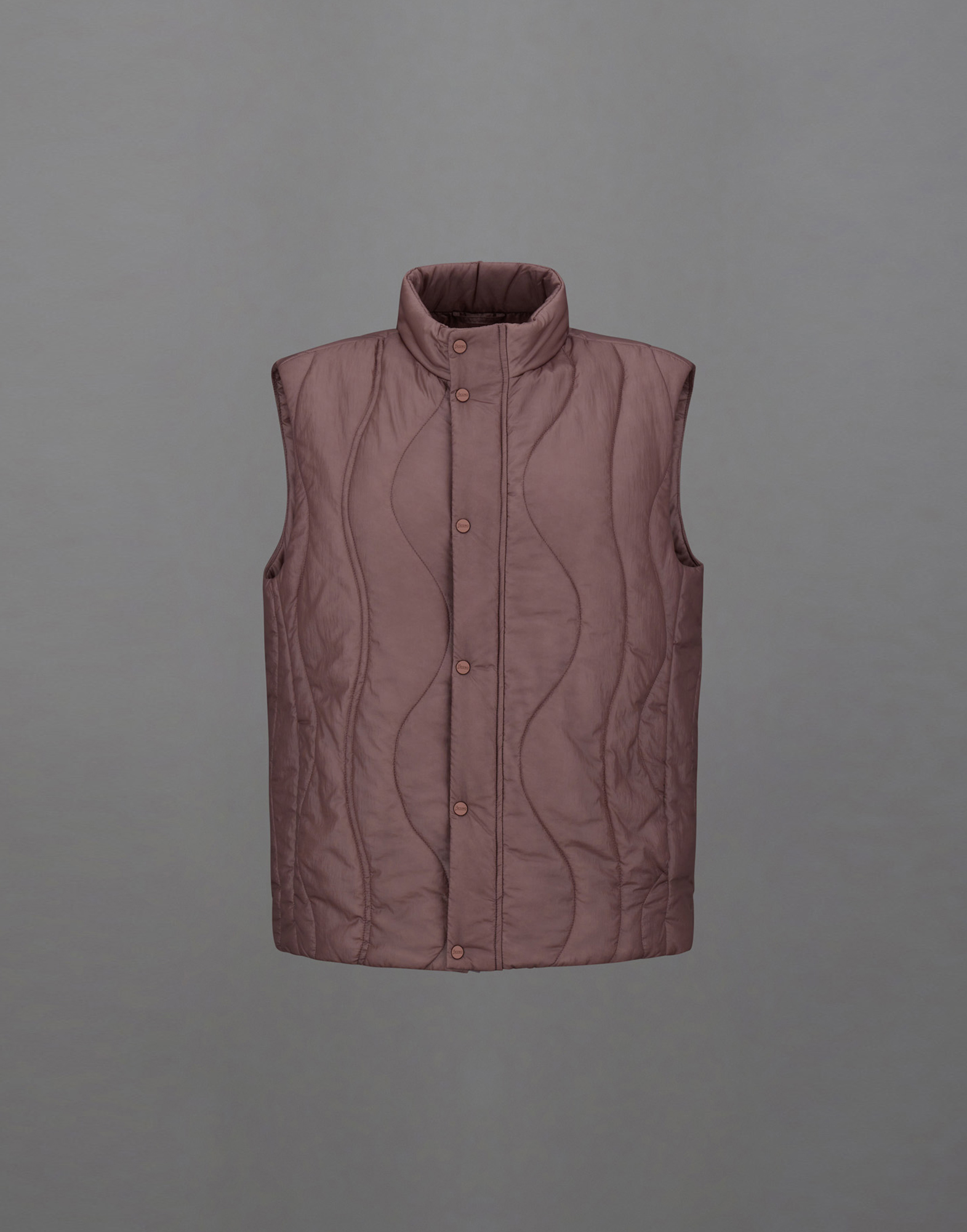 Herno Padded Nylon Vest In Powder