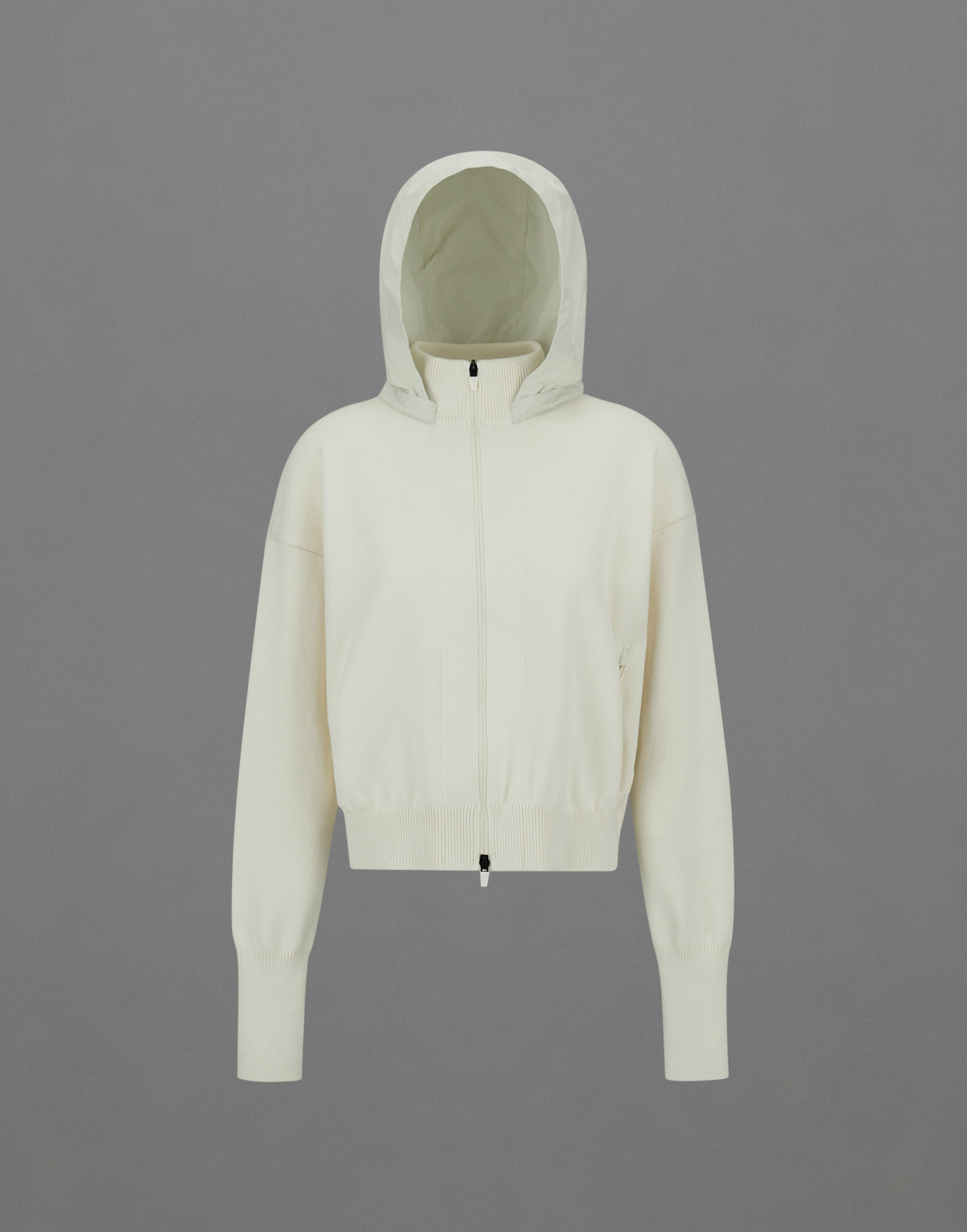 Herno Laminar Cardigan In Cony Knit And 2l Gore-tex In Cream