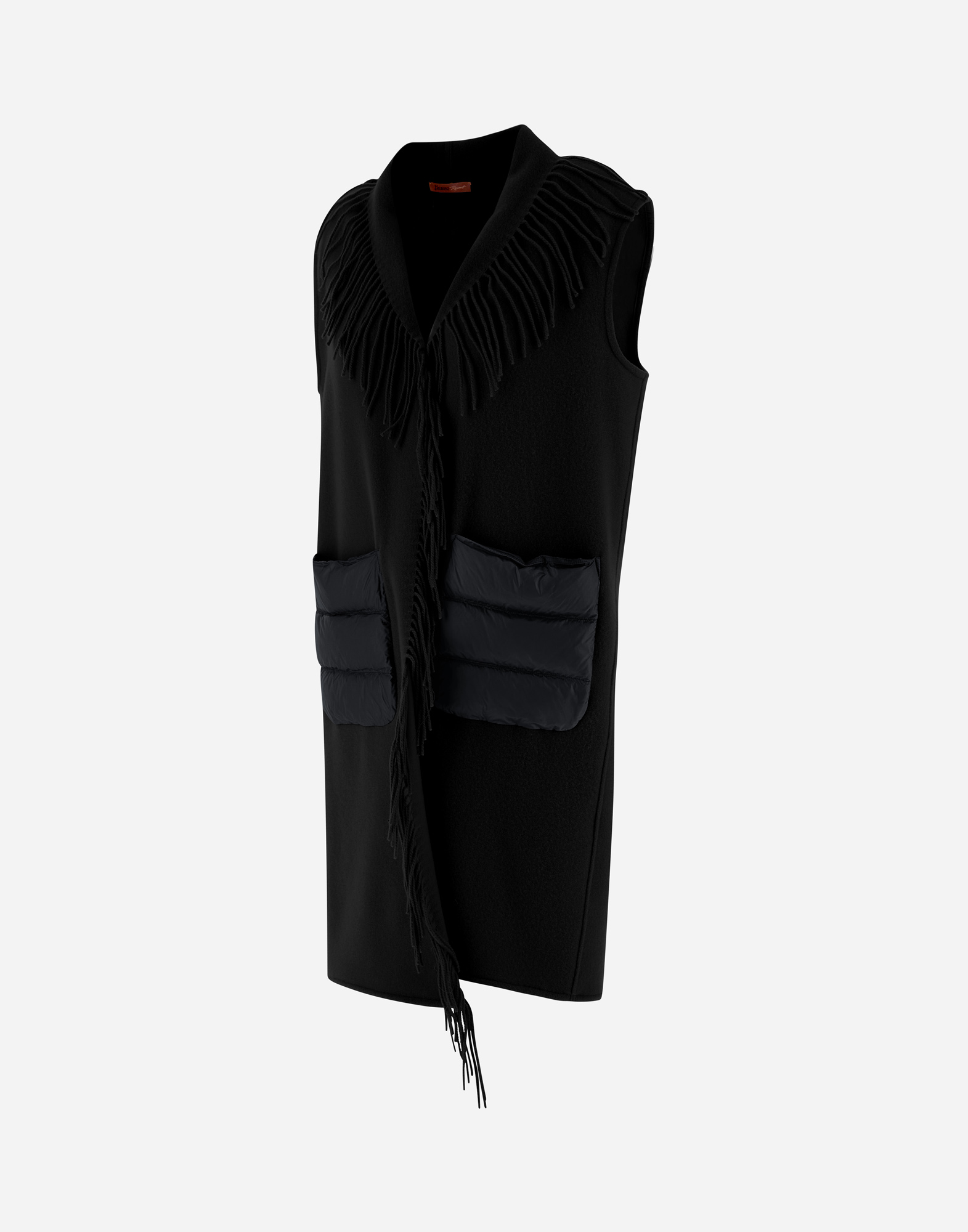 Herno Wool And Cashmere Sleeve Coat In Black