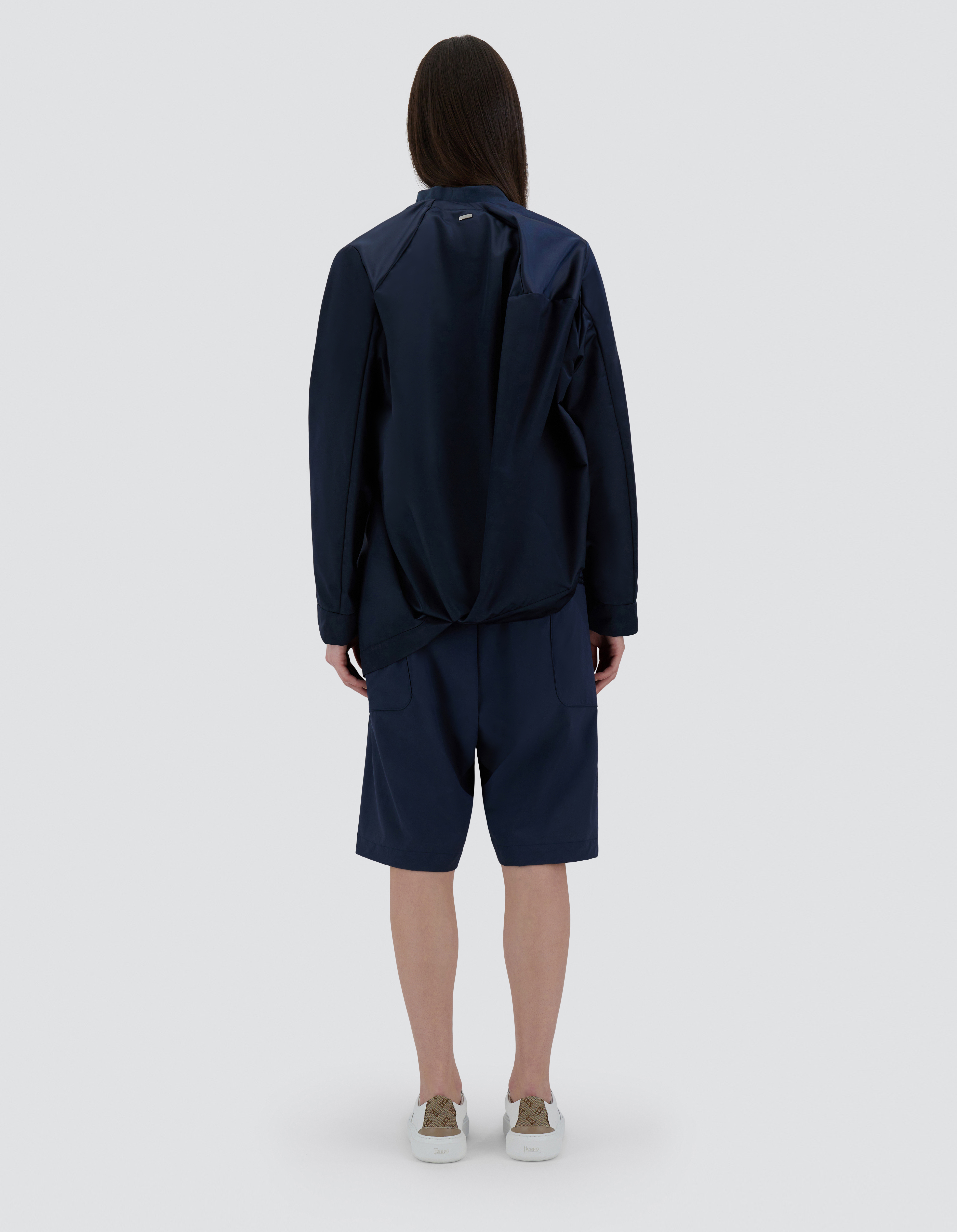 Herno Globe Jacket In Shiny Recycled In Blue