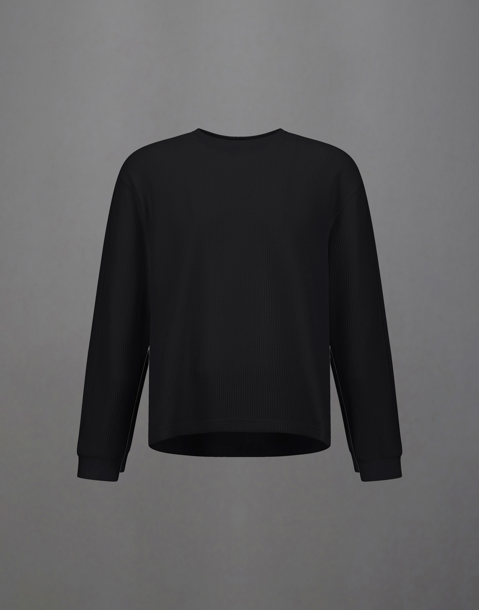 Herno Laminar Waffle Jersey Sweatshirt In Black