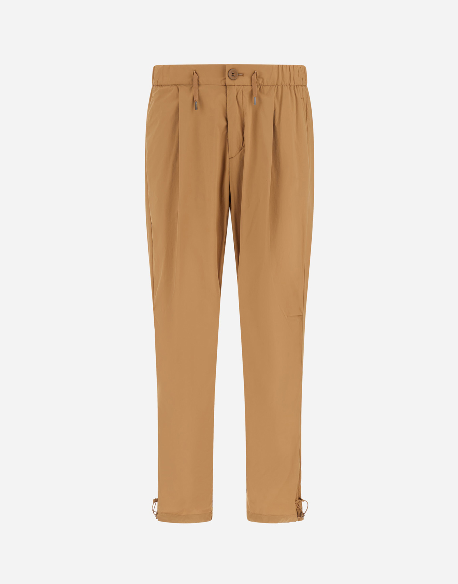 Herno Light Nylon Stretch Trousers In Camel