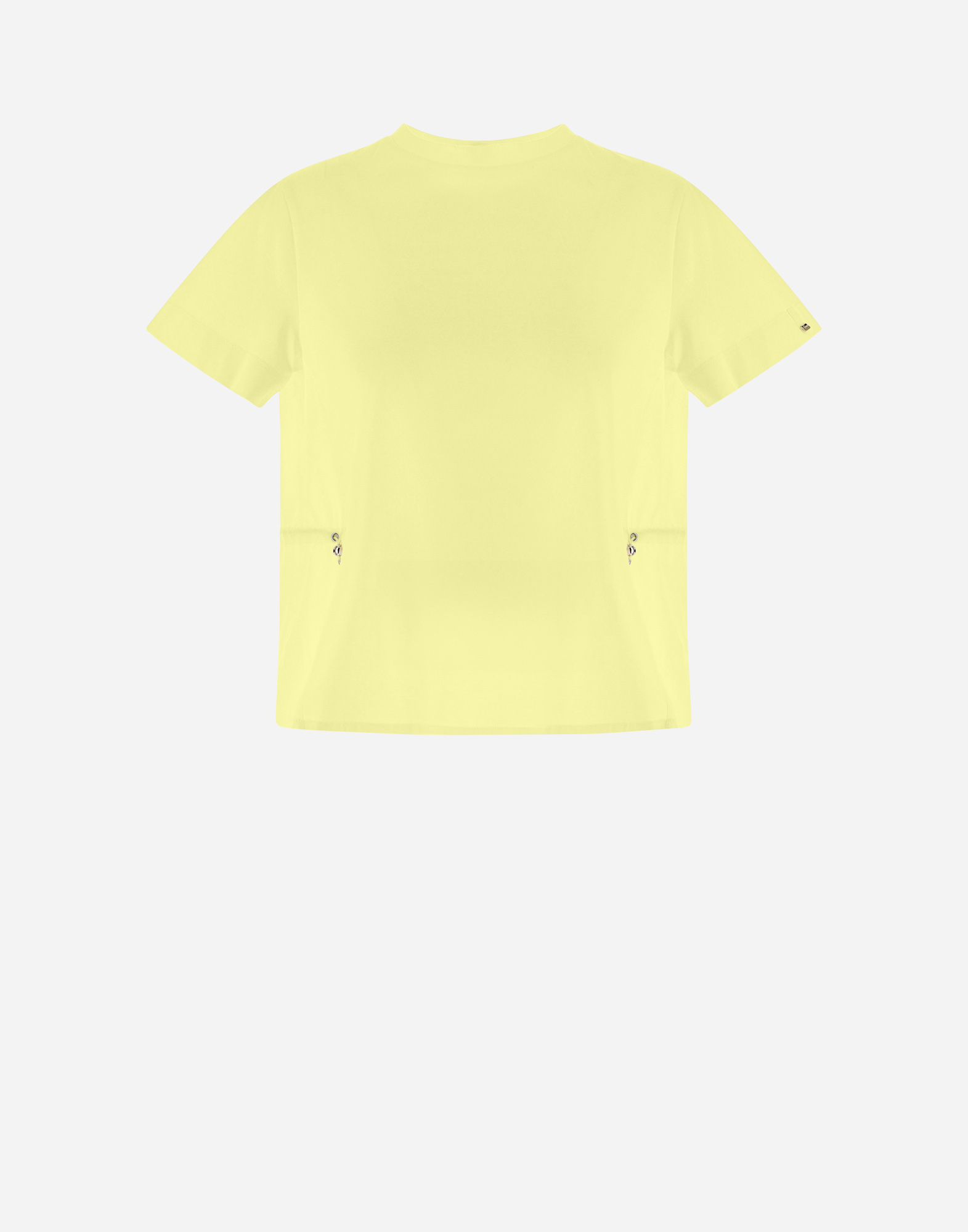 Herno Chic Cotton Jersey And New Techno Taffetà T-shirt In Canary