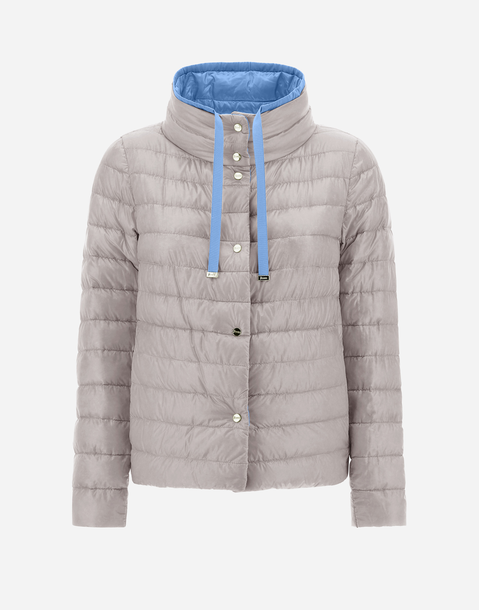 Herno Reversible Nylon Ultralight Cape In Slate