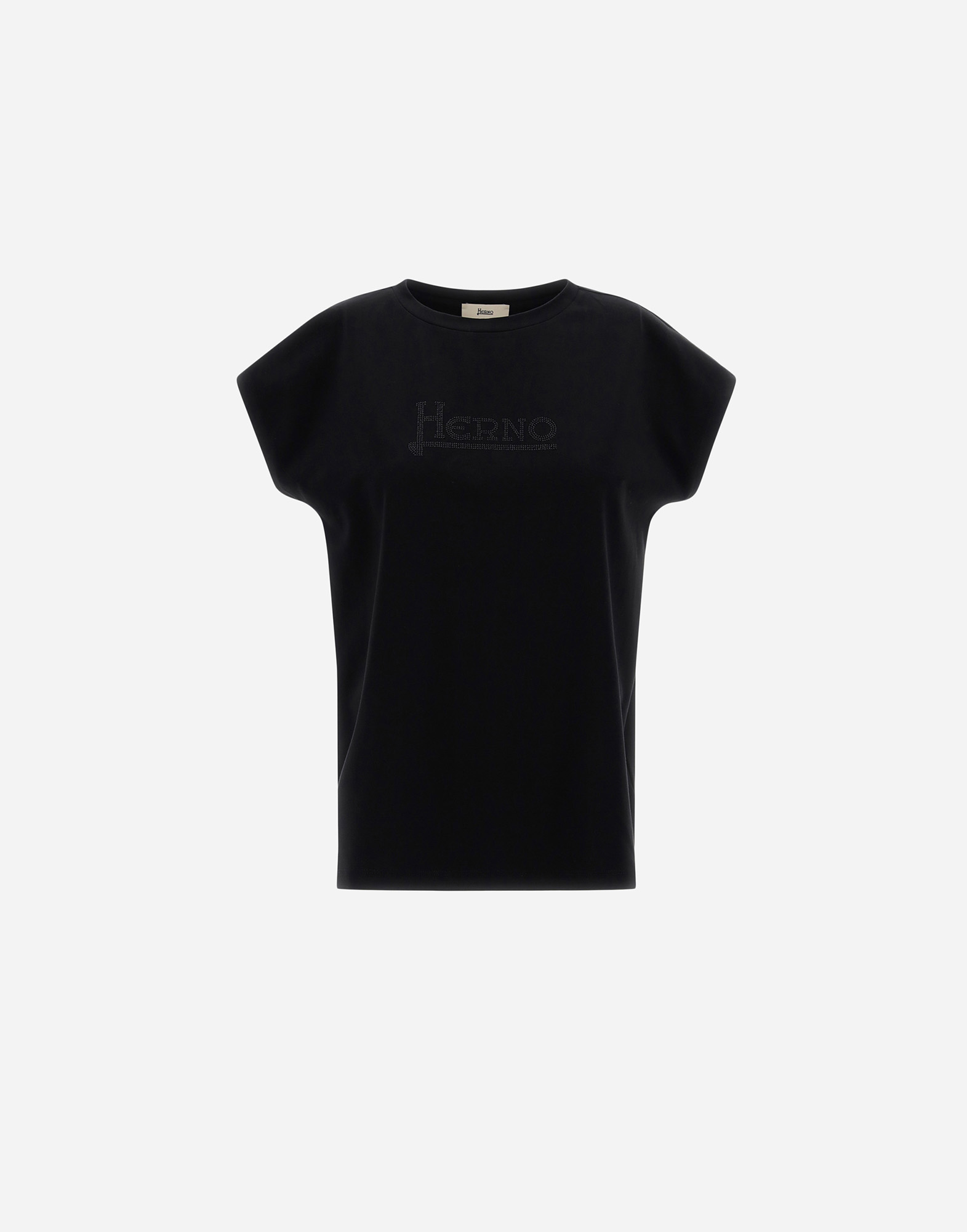 Herno T-shirt In Interlock Jersey In Black