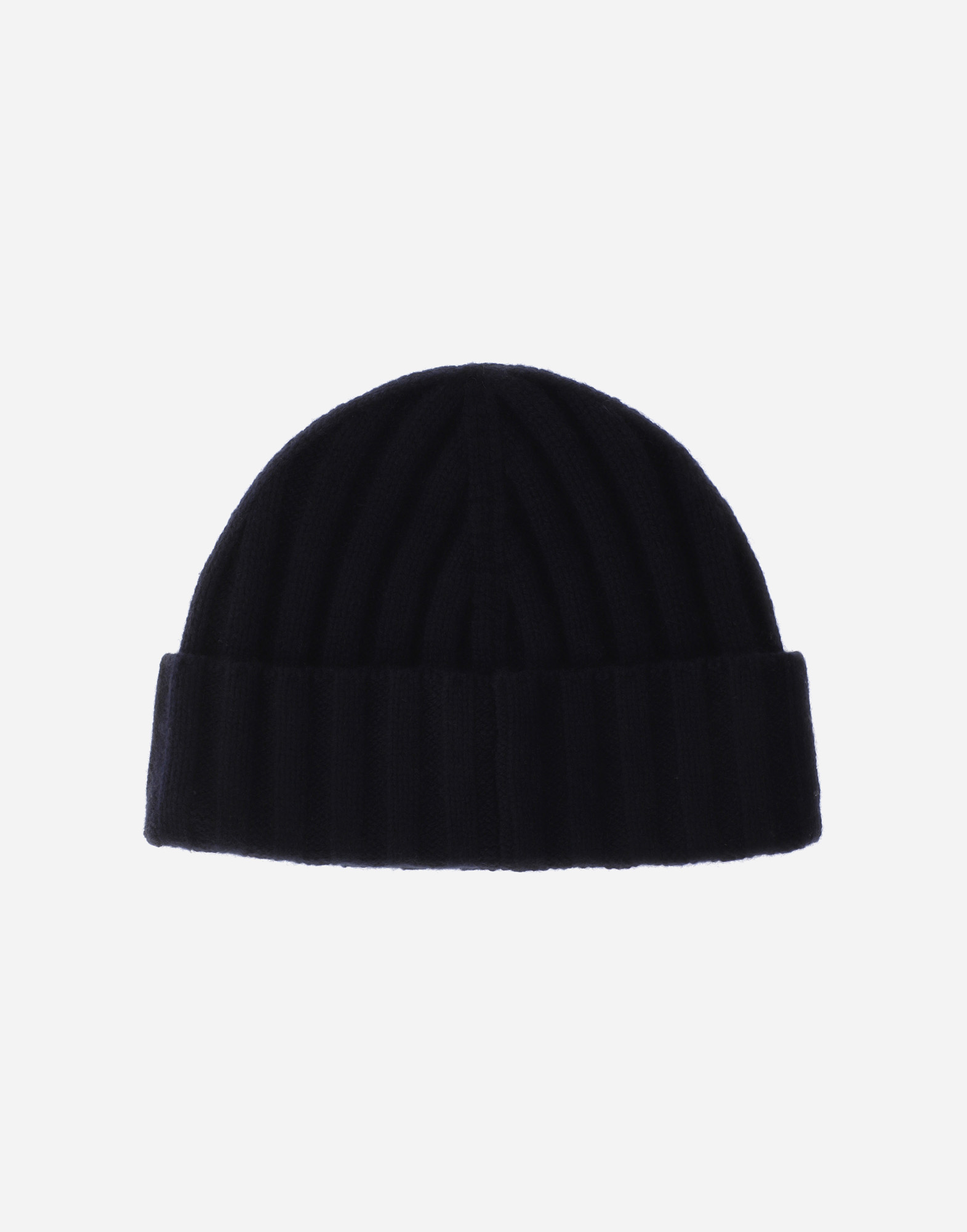 Herno Cashmere And Alcantara Beanie In Dark Blue