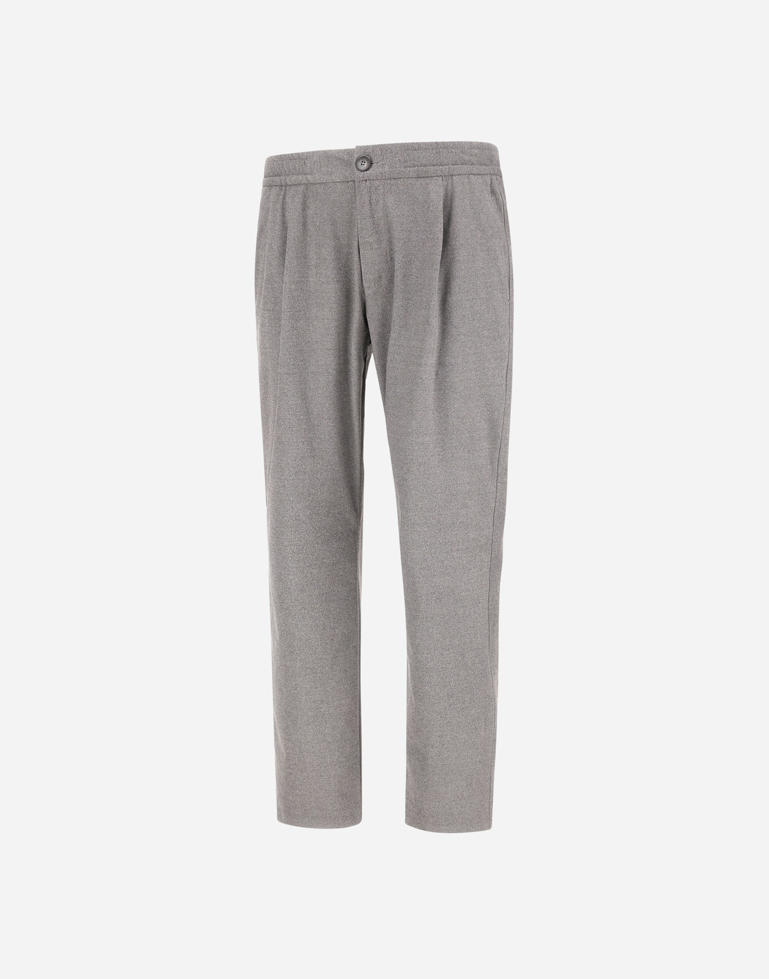 Herno Resort Trousers In Melange Suede Effect In Gray