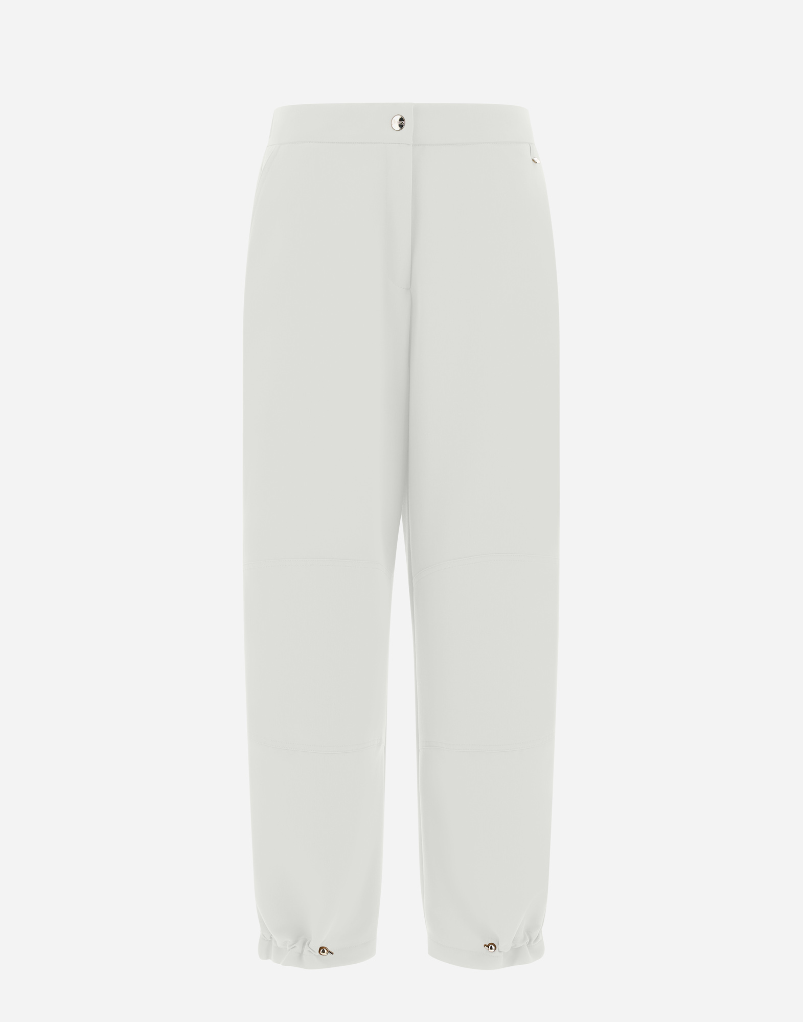Herno Viscose Effect Trousers In Grey Pearl