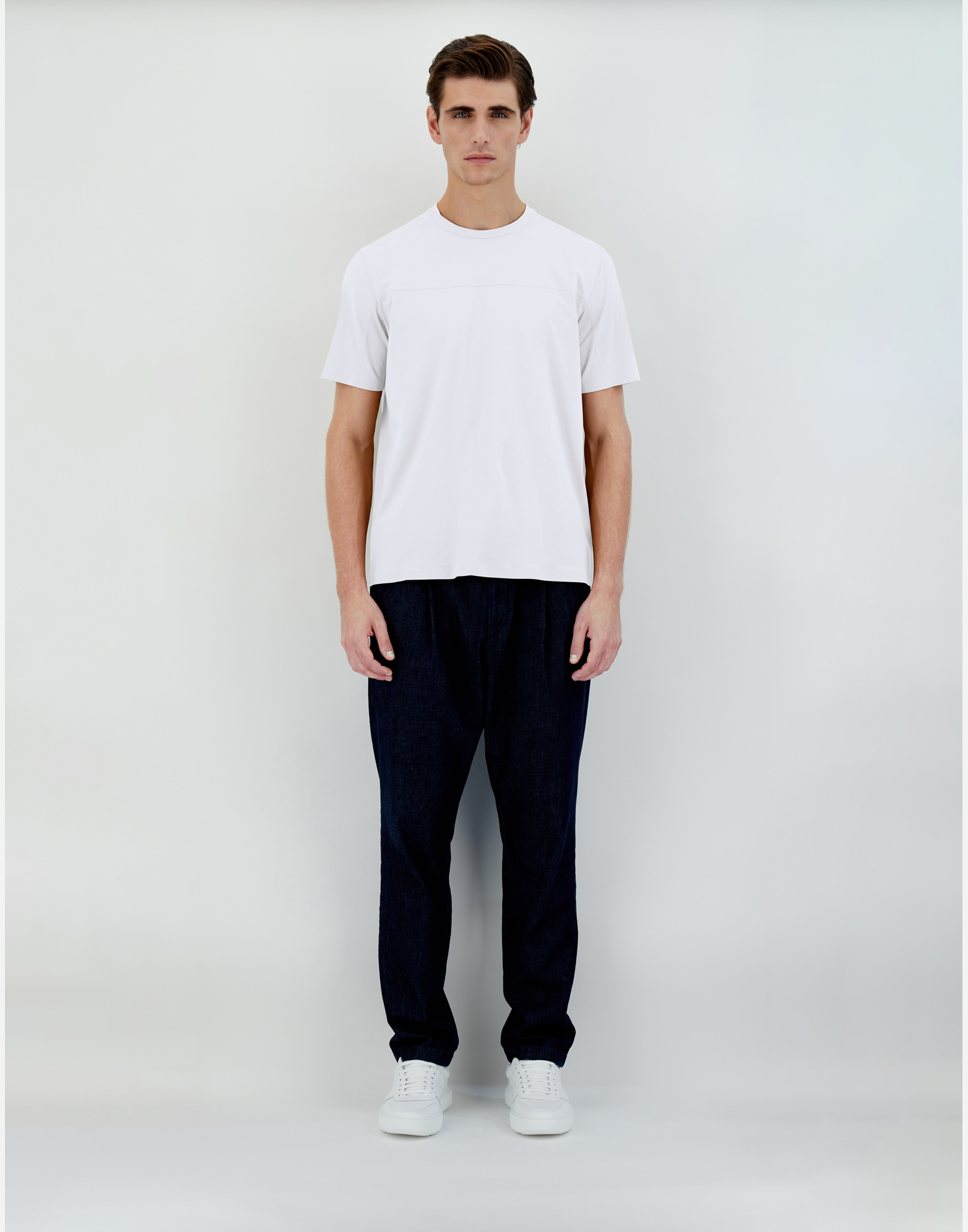 Herno T-shirt In Superfine Cotton Stretch And Light Scuba In White