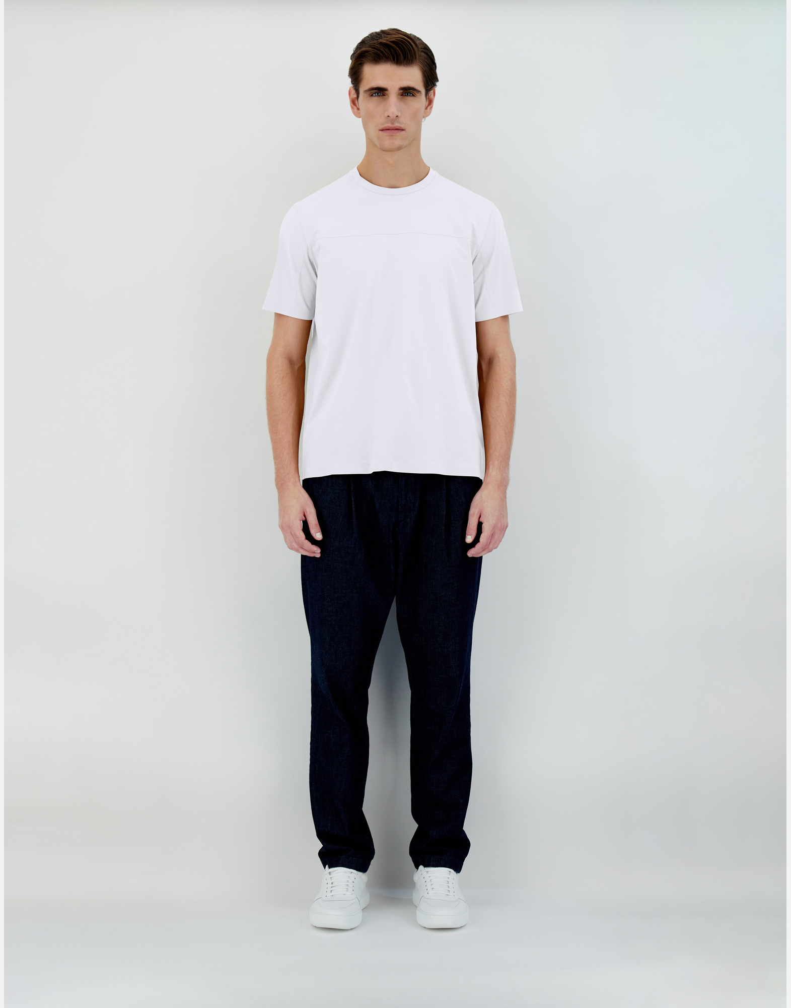 Shop Herno T-shirt In Superfine Cotton Stretch In White