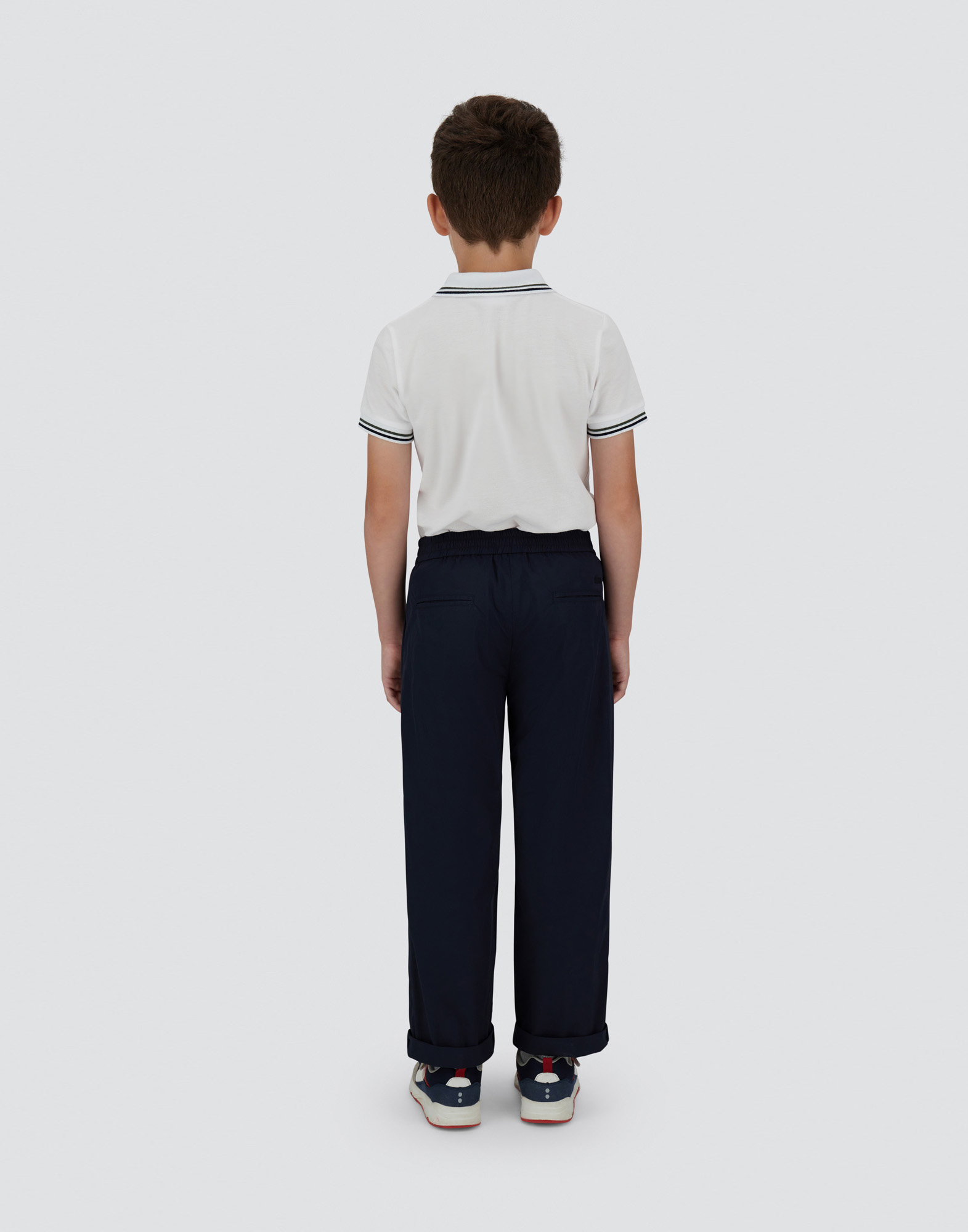 Shop Herno Trousers In Ultralight Crease In Blue
