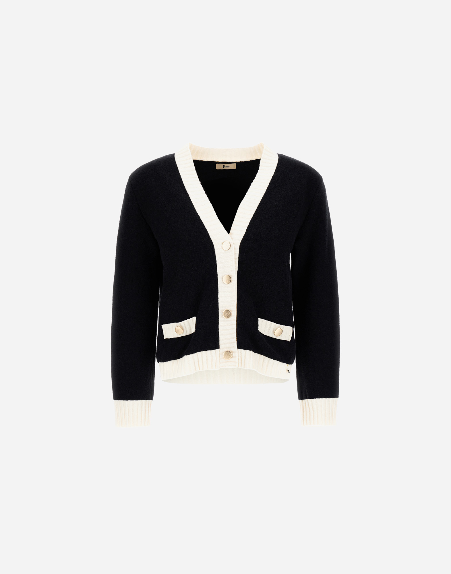 Herno Knit Cardigan In Black