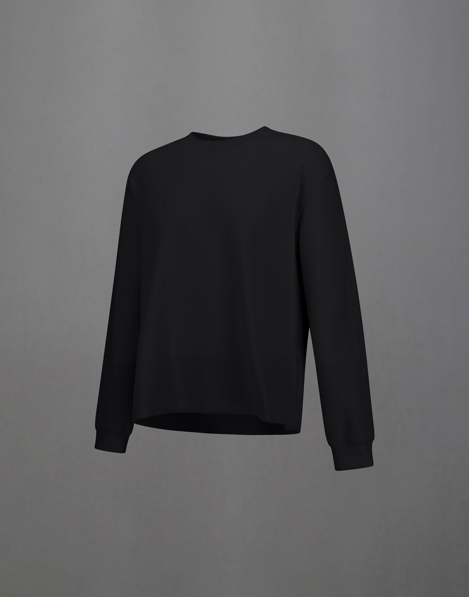 Herno Laminar Waffle Jersey Sweatshirt In Black
