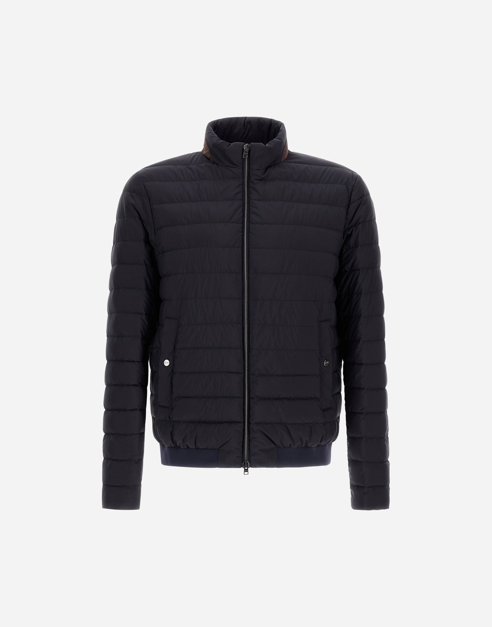 Herno Bomber Ecoage Bomber Jacket In Blu Navy