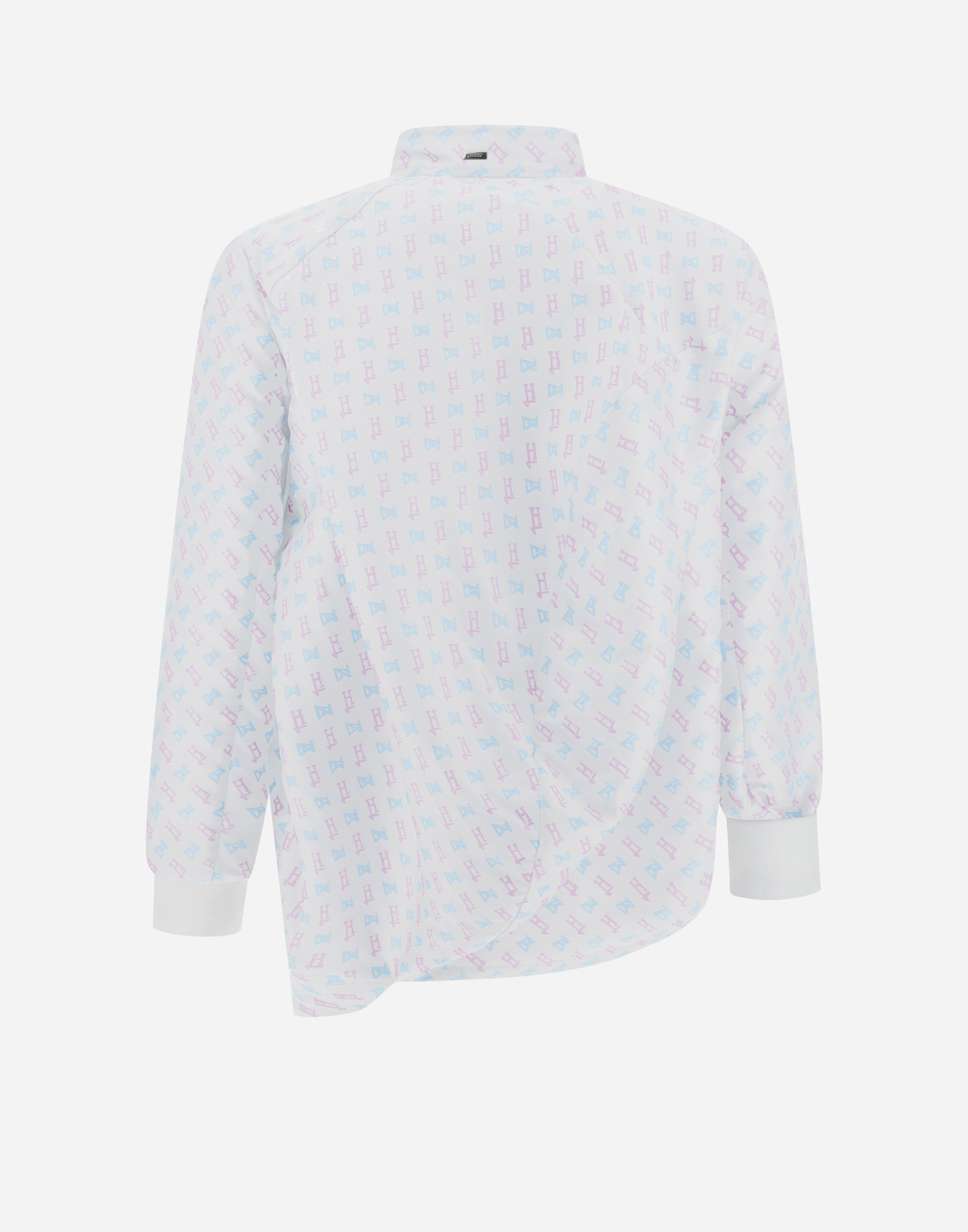Herno Globe Bomber Jacket In Photocromatic Monogram In White